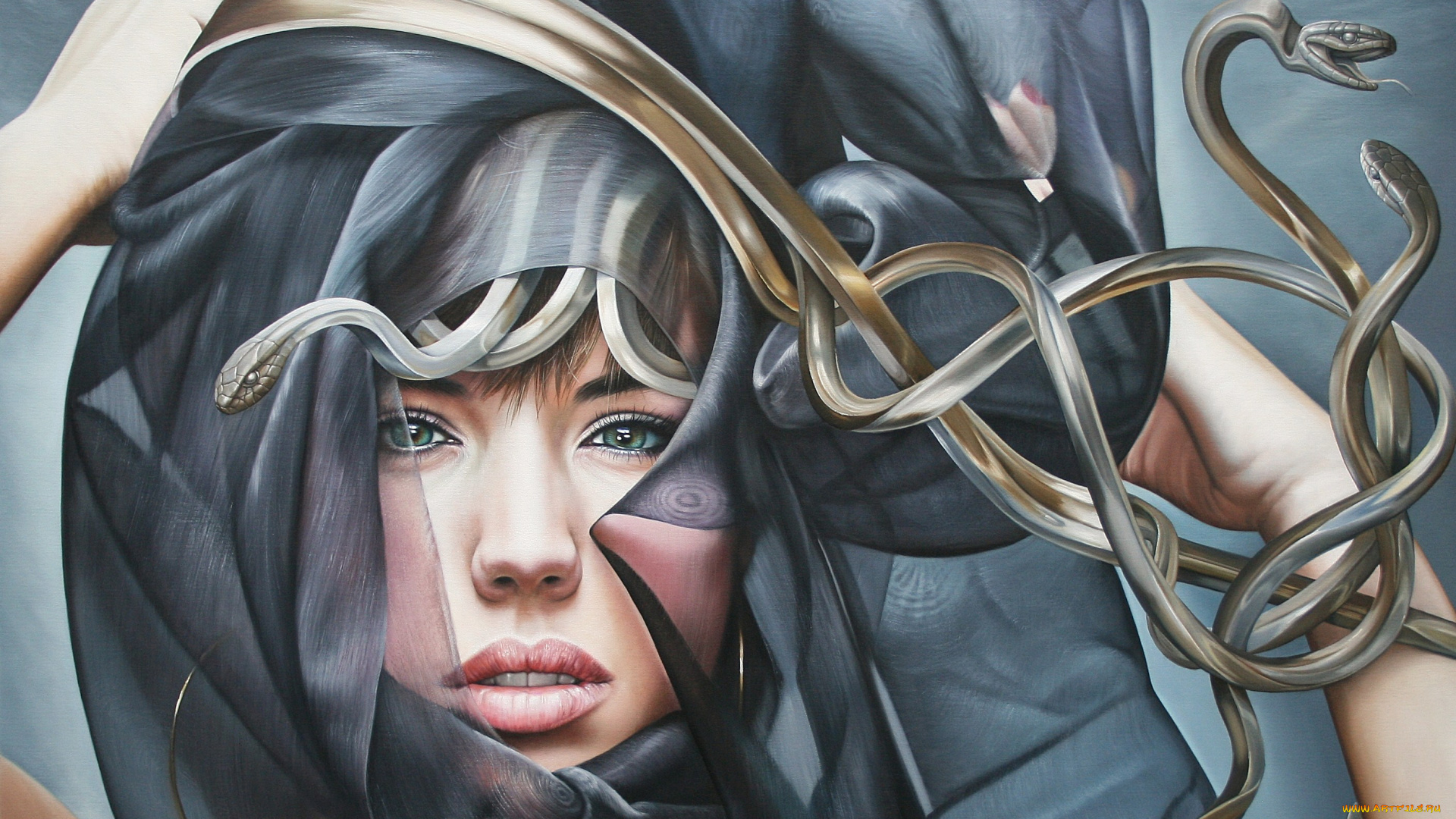 фэнтези, существа, медуза, горгона