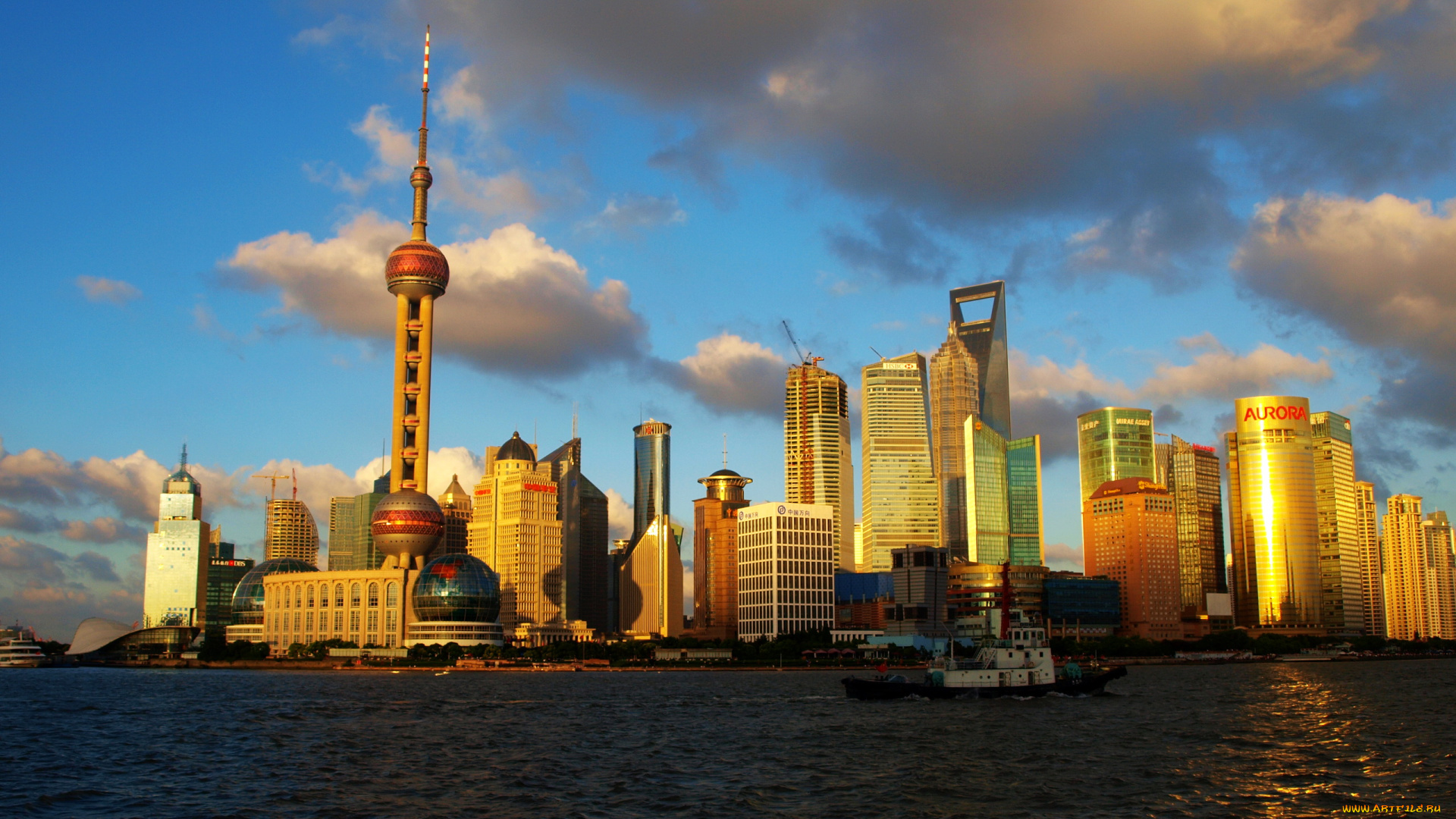 китай, шанхай, города