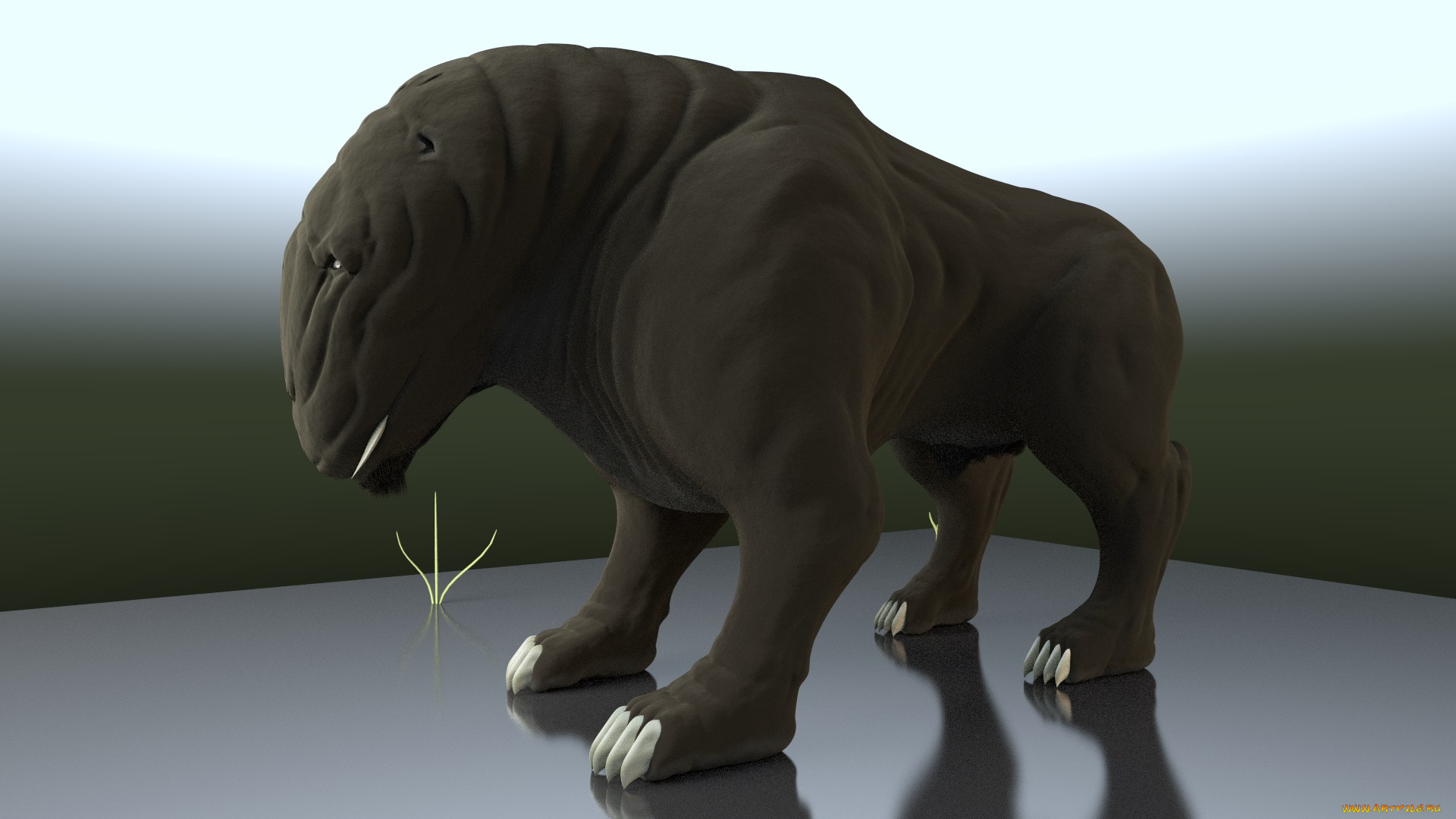 3д, графика, creatures, существа, существо, фон