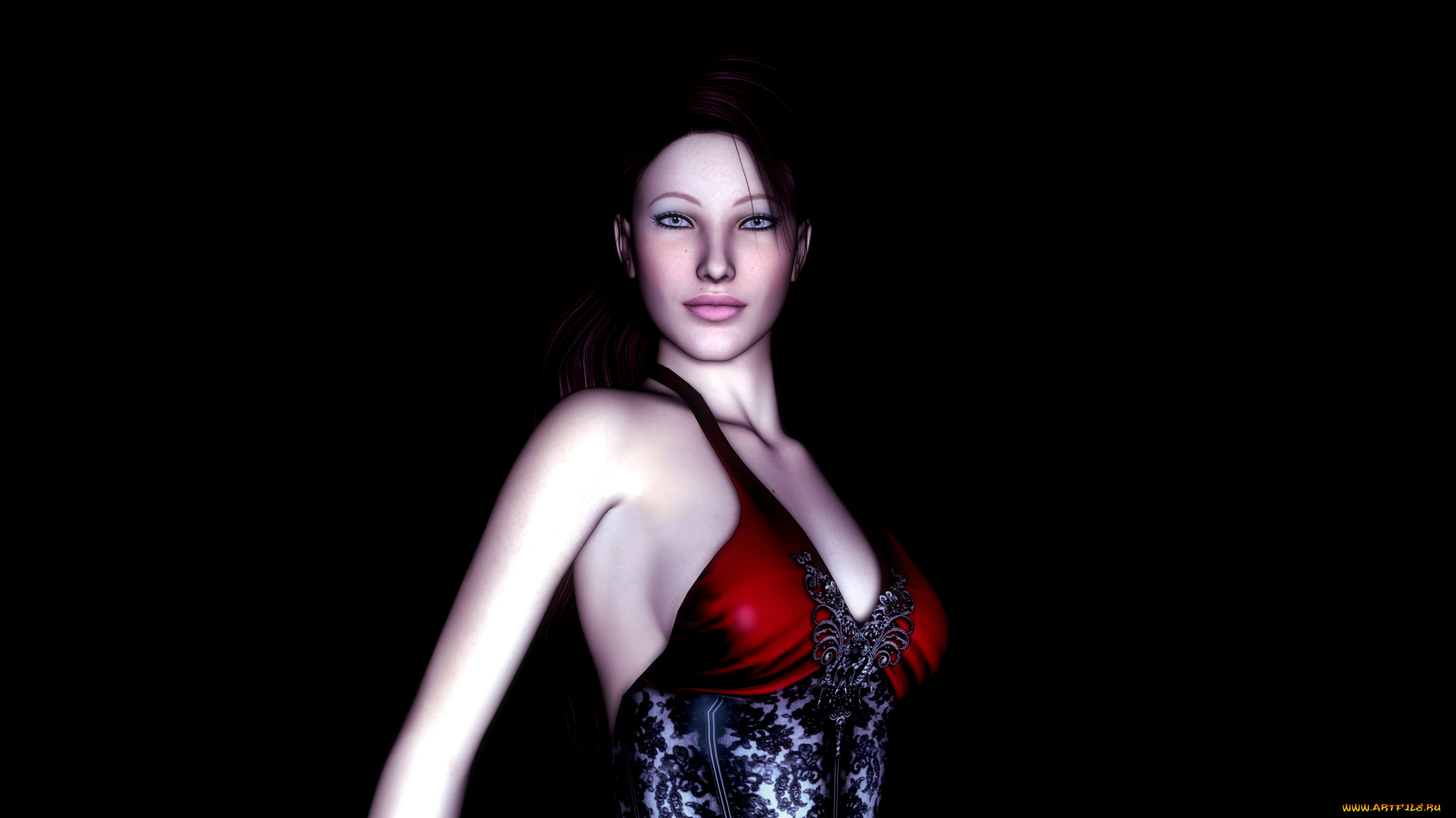 3д, графика, people, люди, взгляд, девушка