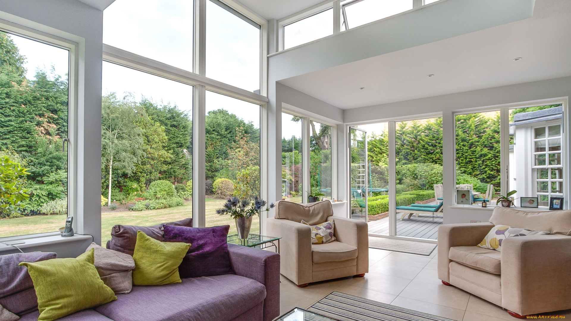 интерьер, веранды, террасы, балконы, диваны