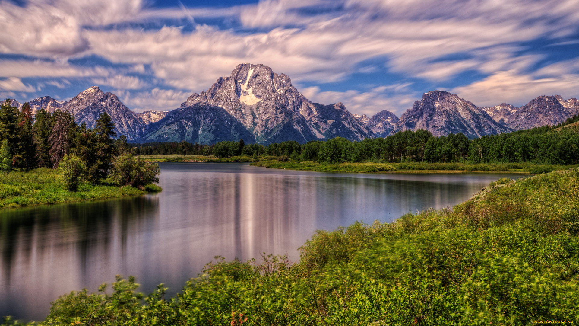 mount, moran, snake, river, grand, teton, national, park, природа, реки, озера, река, снейк, wyoming, гора, моран, гранд-титон, вайоминг