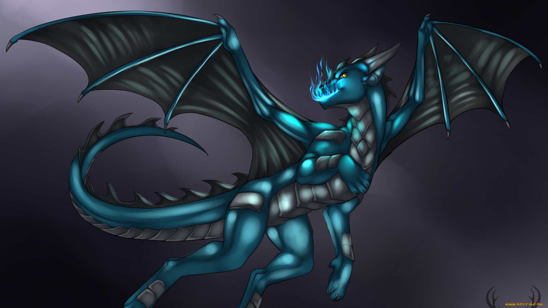 рисованные, животные, сказочные, мифические, дракон