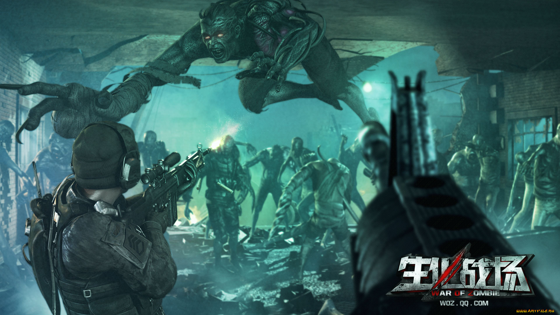 war, of, zombie, видео, игры, солдат, зомби