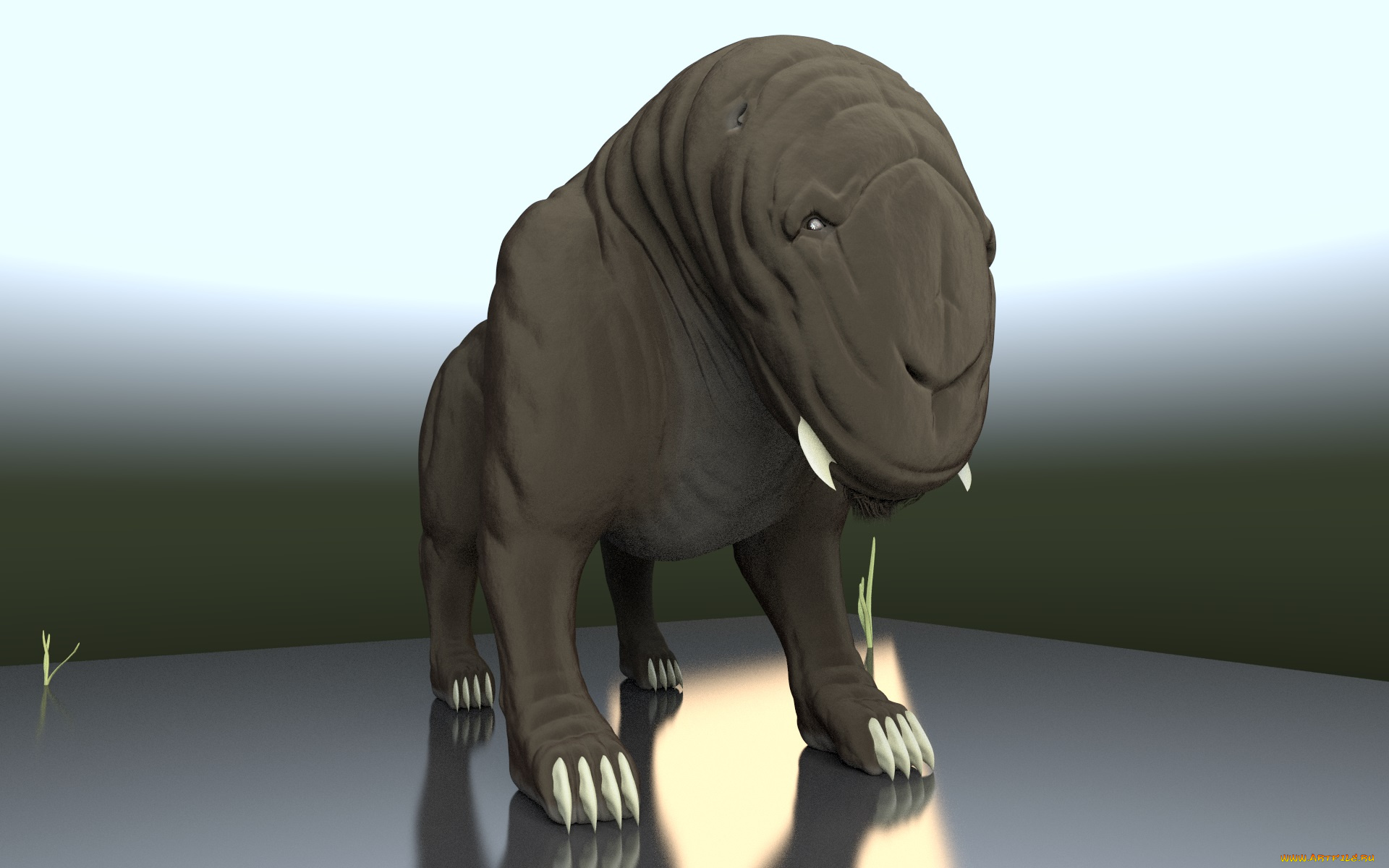 3д, графика, creatures, существа, существо, фон