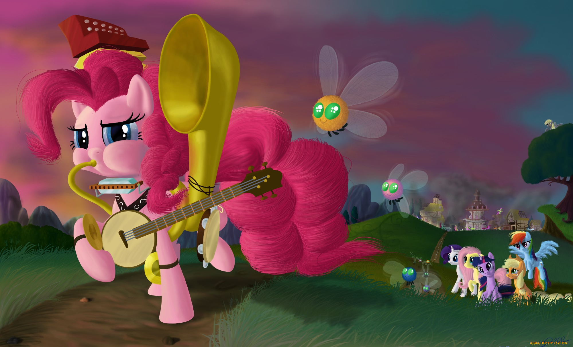 рисованные, животные, сказочные, мифические, лошадка, звери