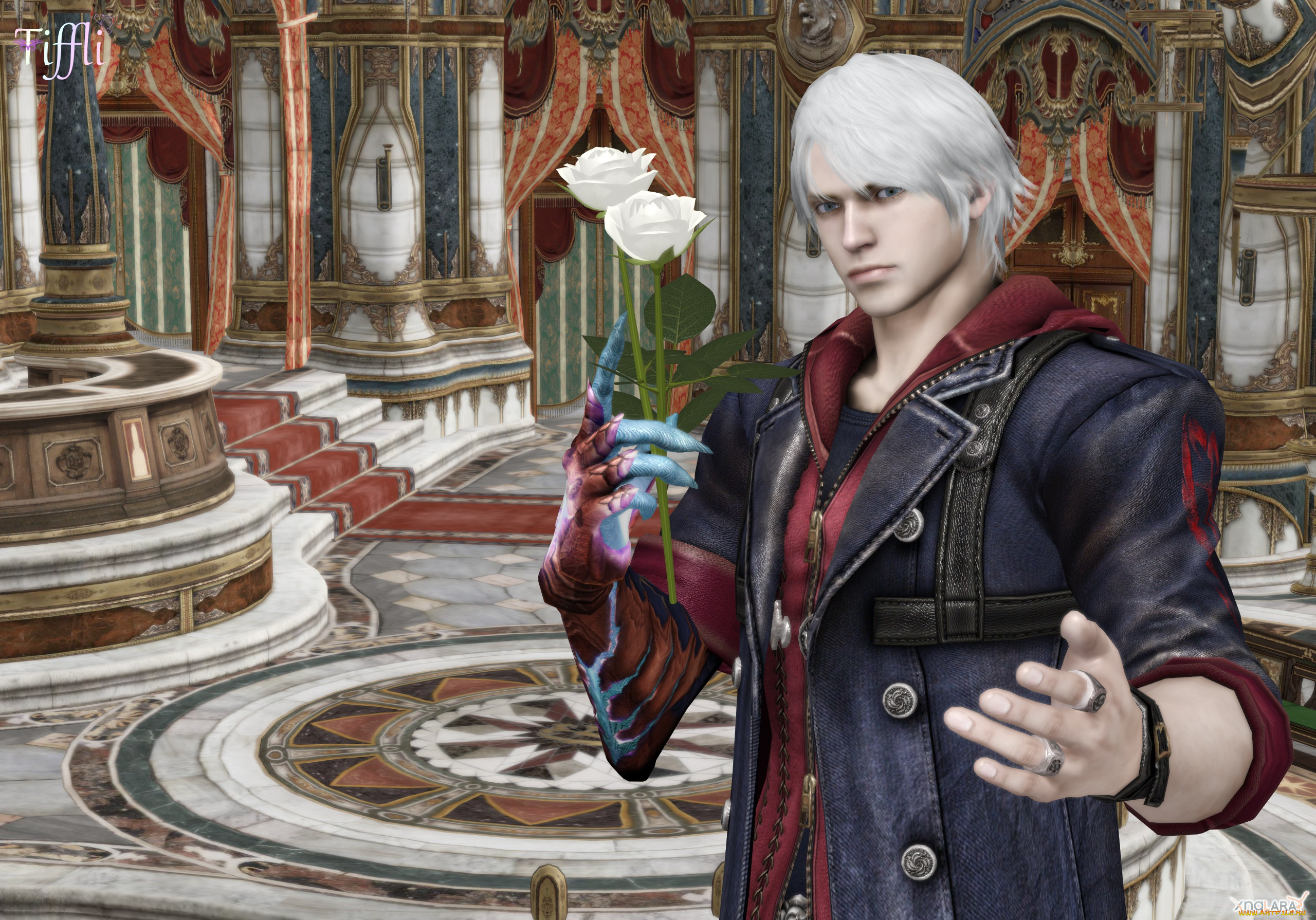 3д, графика, people, люди, розы, мужчина