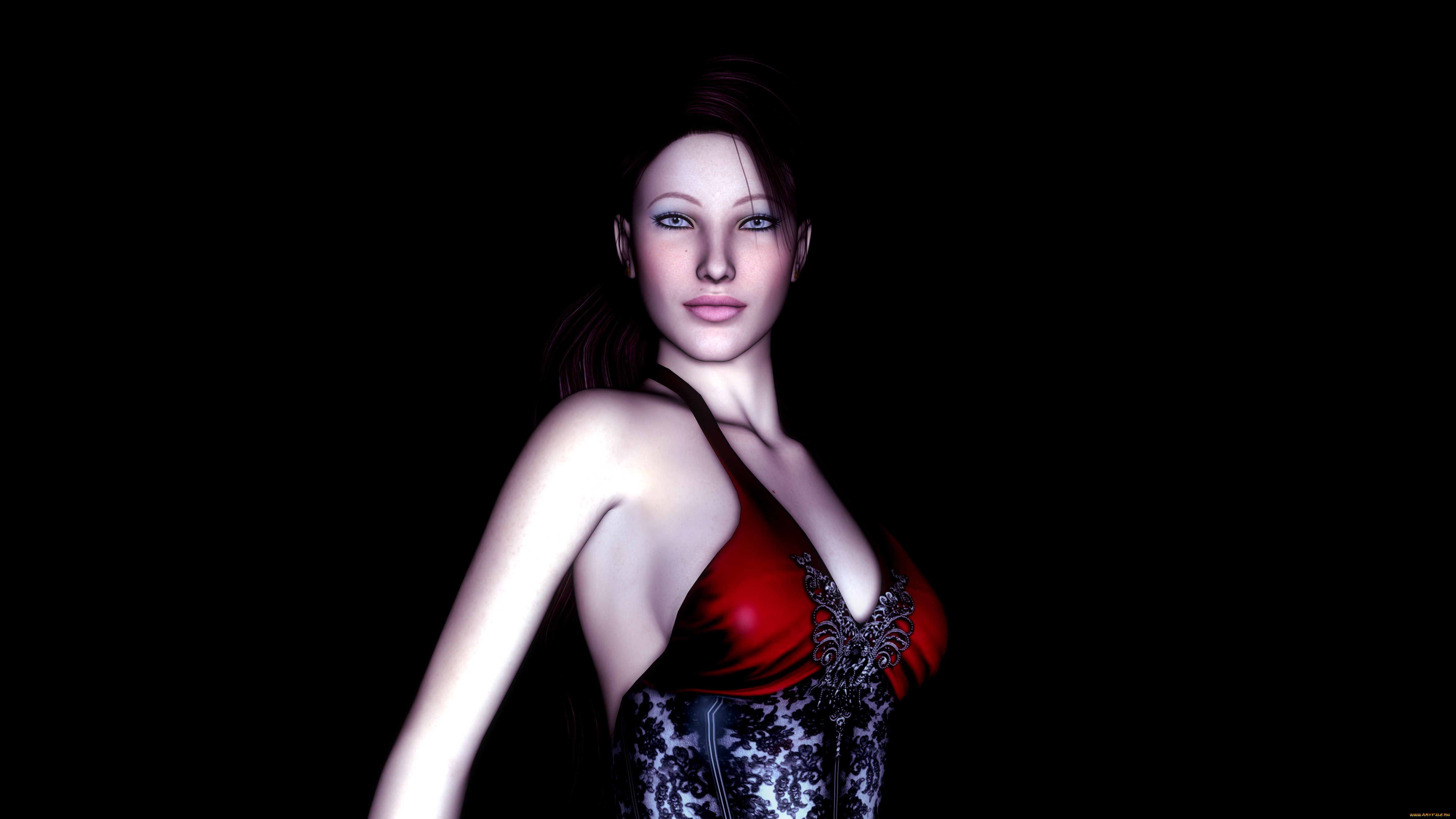 3д, графика, people, люди, взгляд, девушка