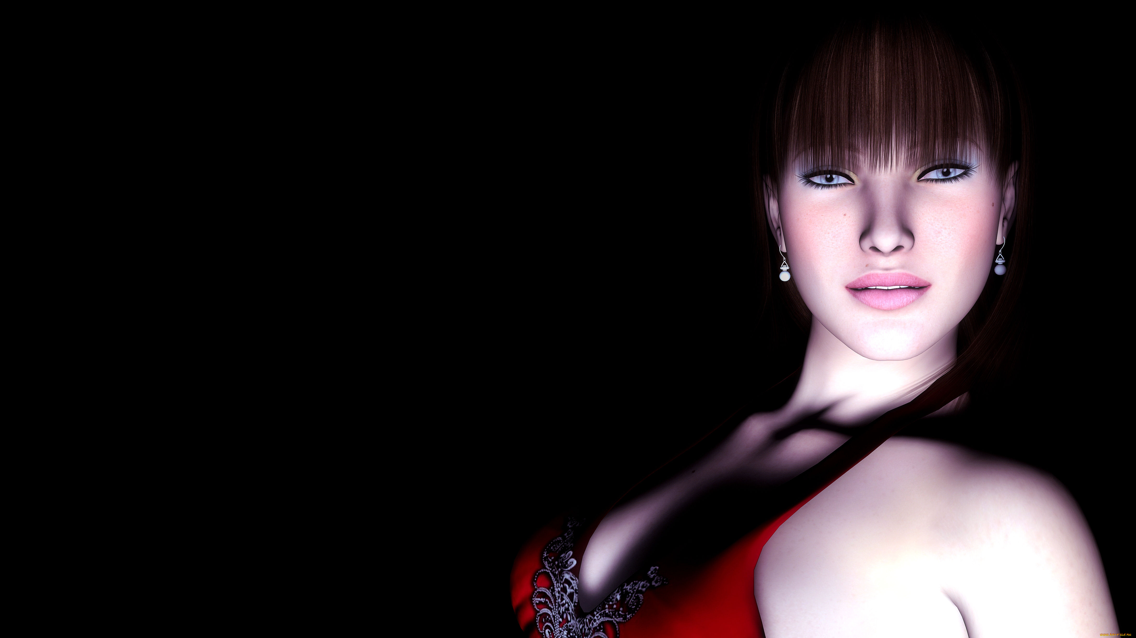 3д, графика, portraits, портрет, девушка, взгляд