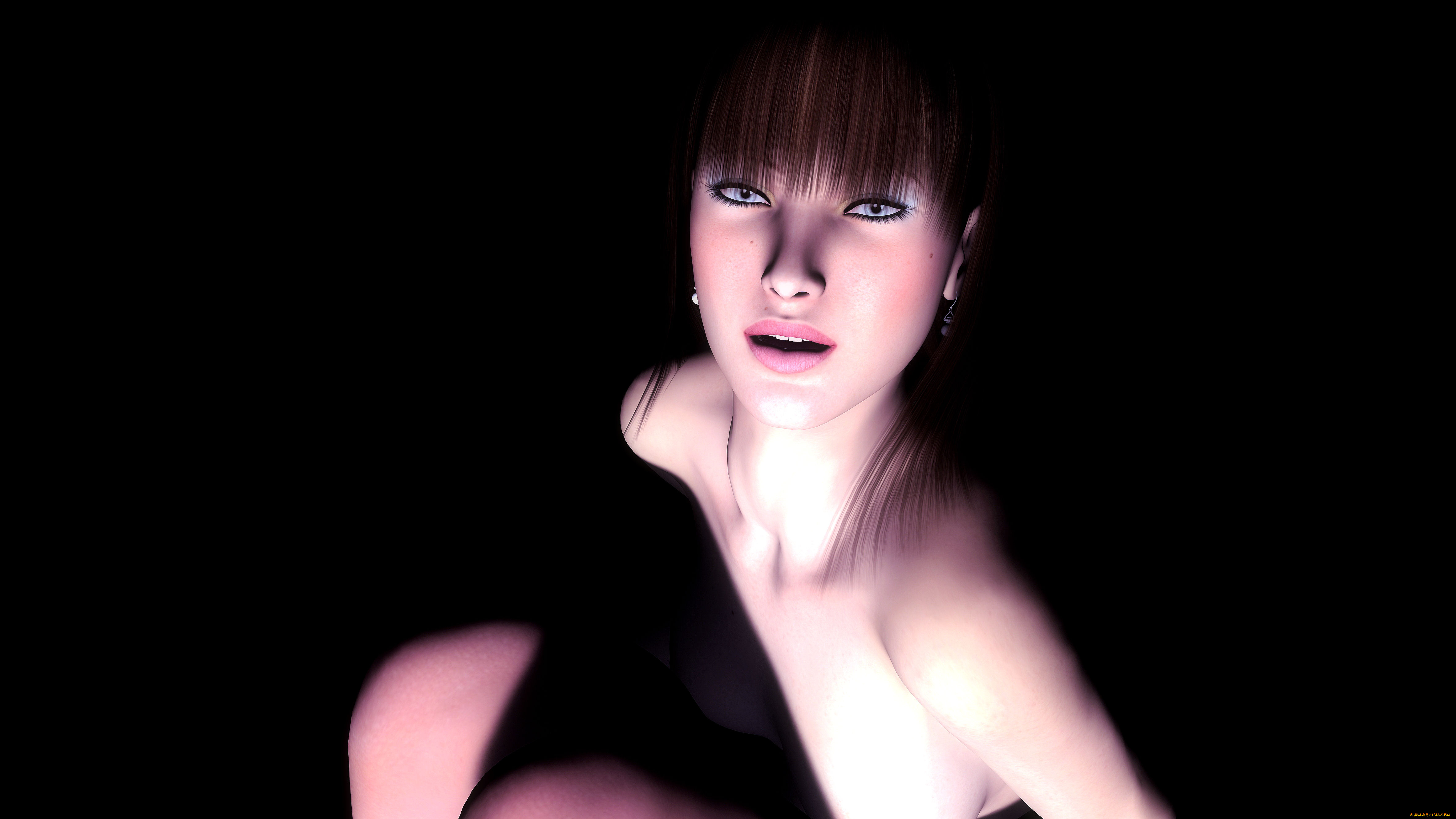 3д, графика, portraits, портрет, взгляд, девушка