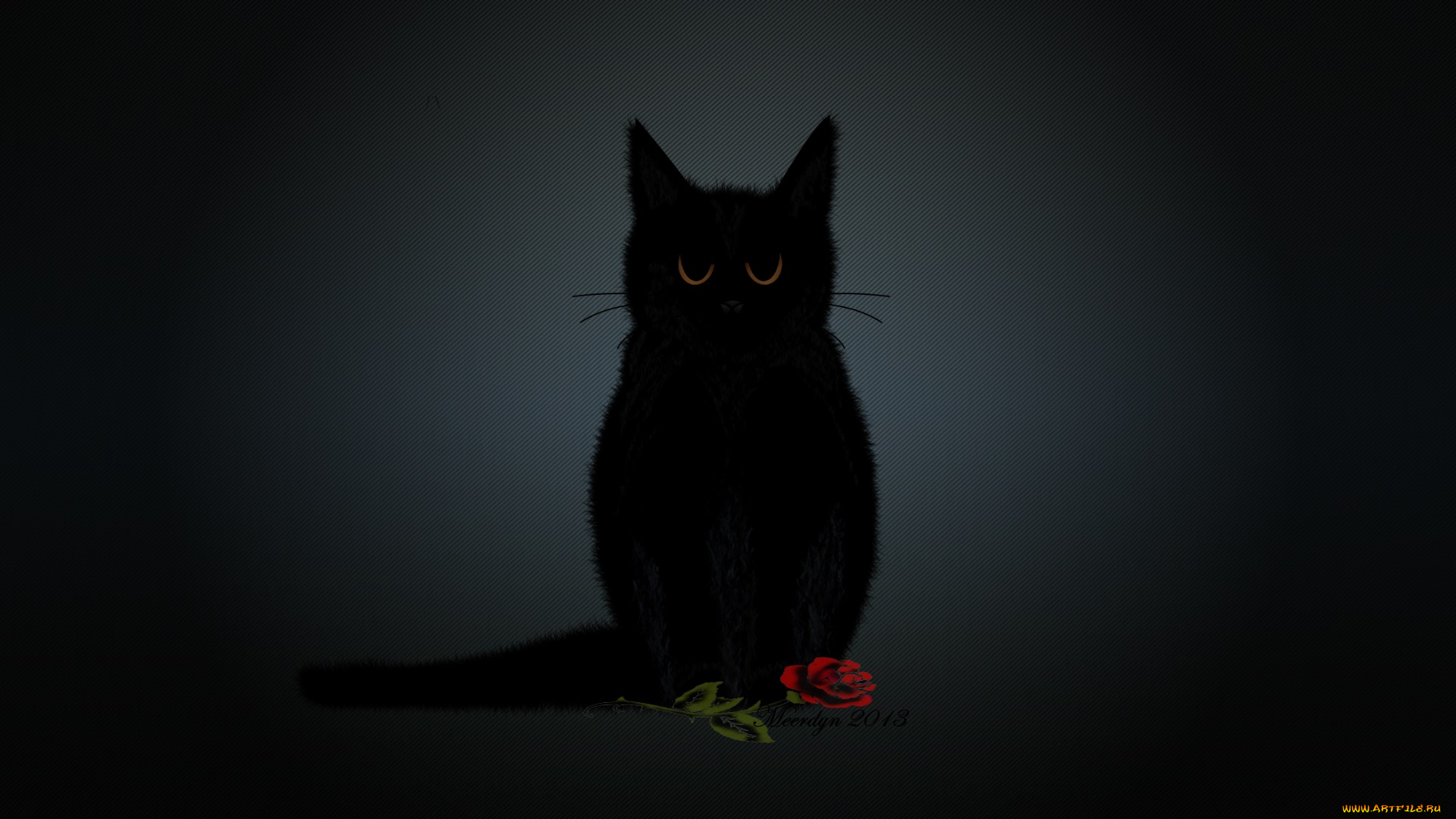 3д, графика, животные, , animals, кот, роза