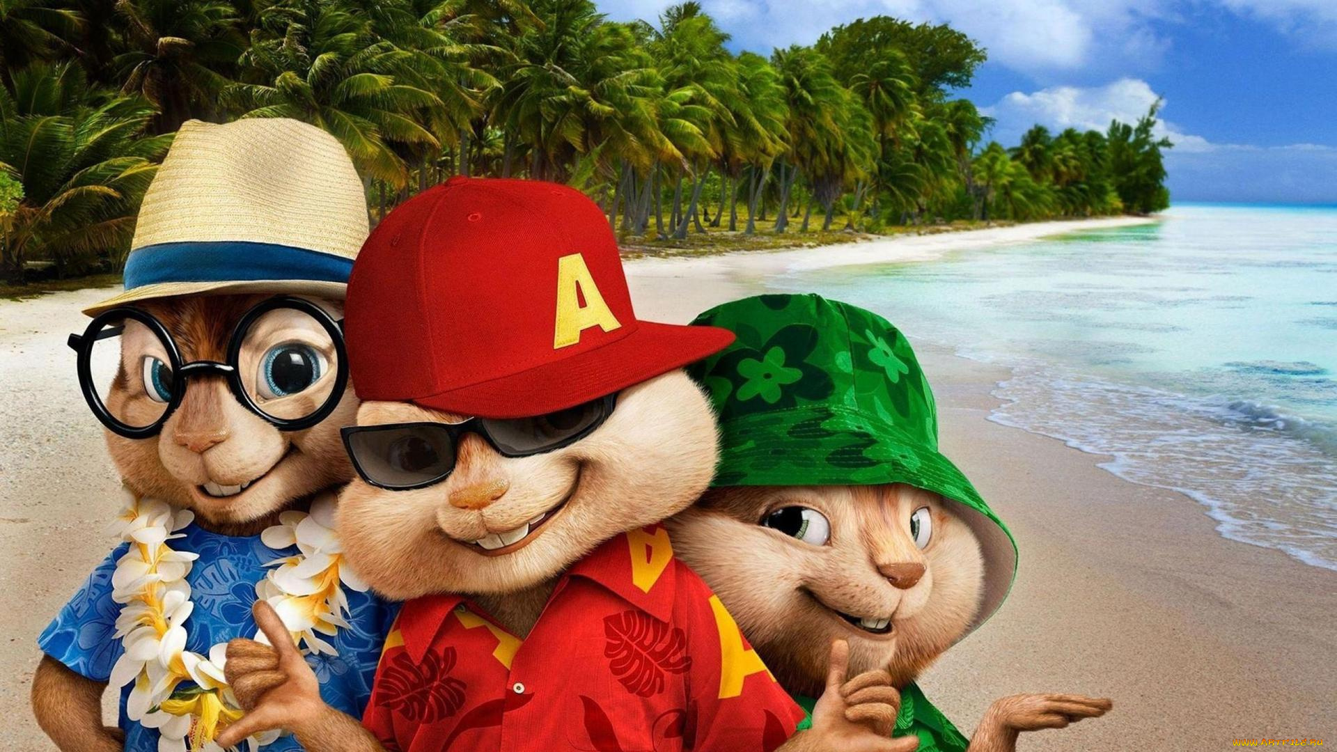 мультфильмы, alvin, and, the, chipmunks, , the, squeakquel, кепка, очки