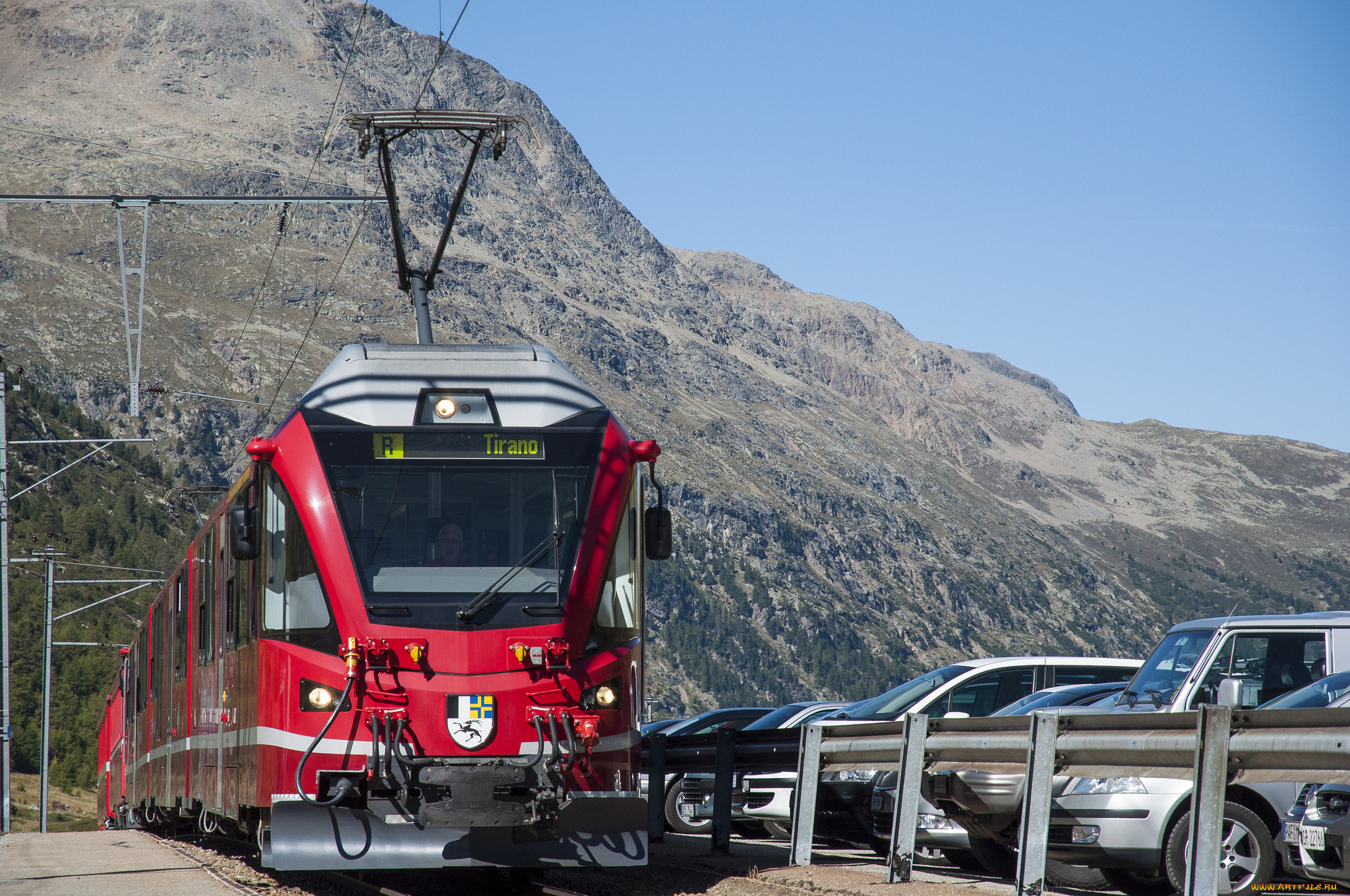 техника, электрички, электропоезд, горы