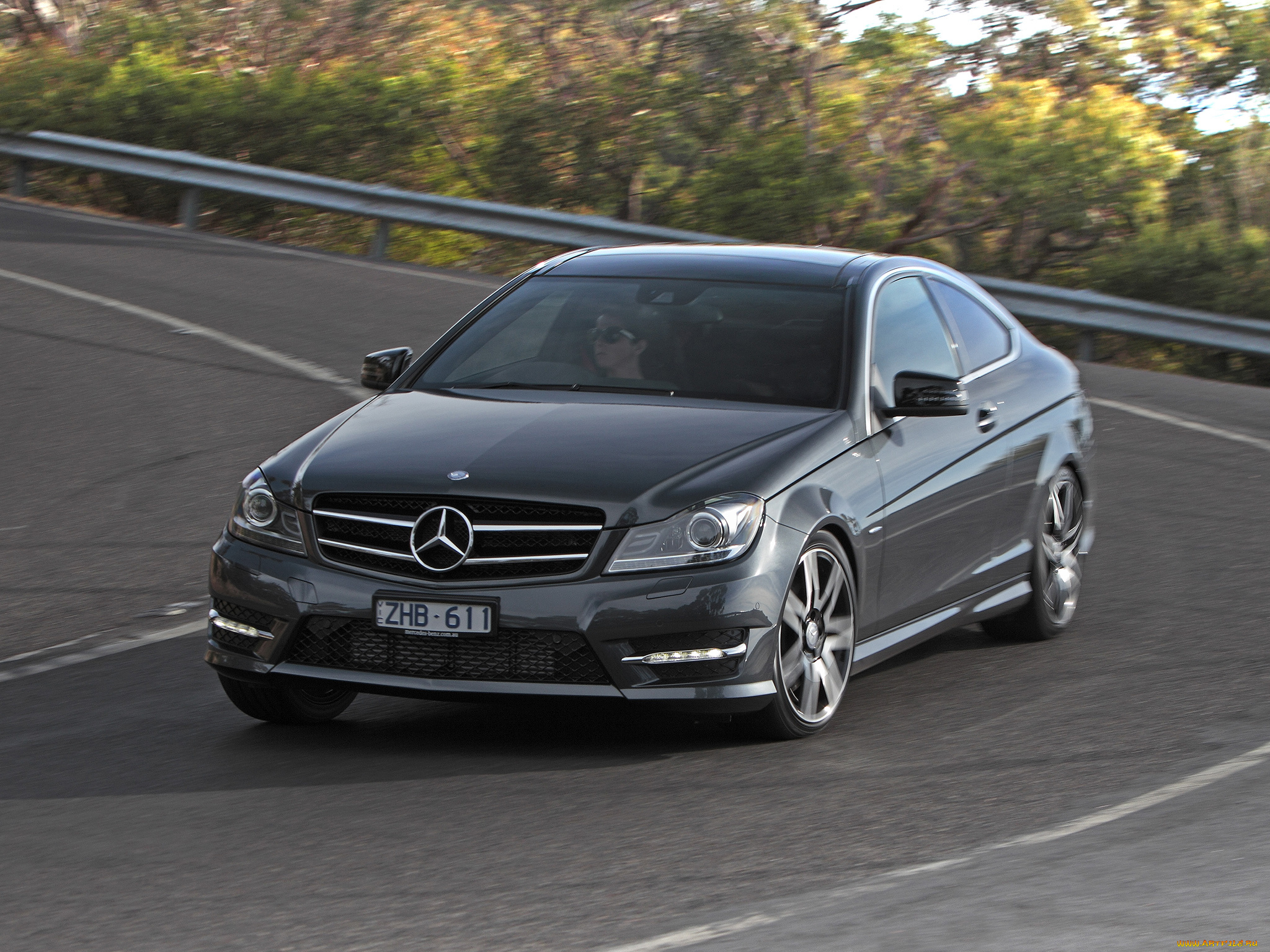 автомобили, mercedes-benz, au-spec, sport, coupe, c, 250, темный, c204