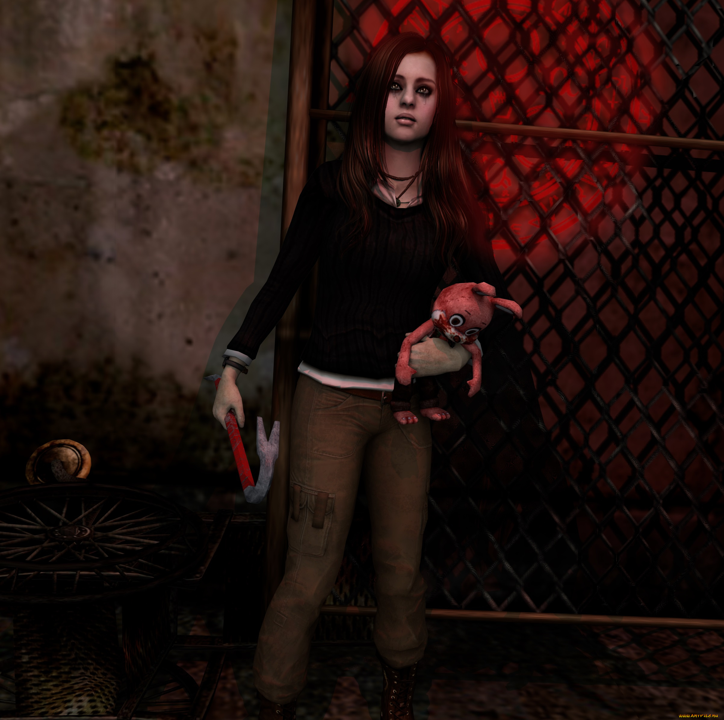 shattered, , reality, 3д, графика, фантазия, , fantasy, кукла, девушка