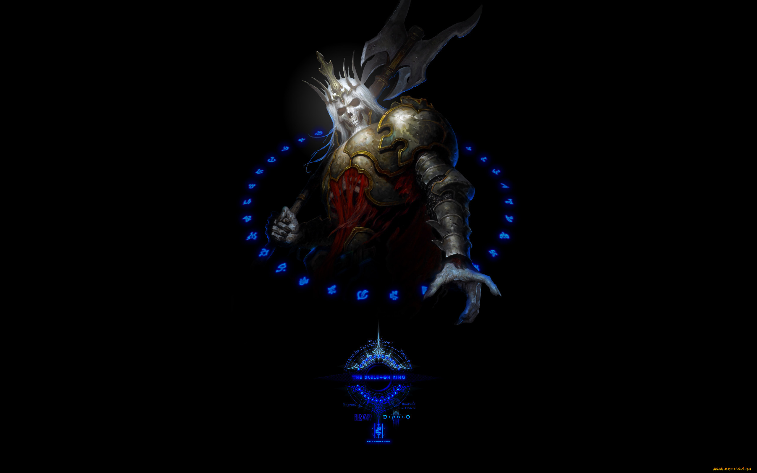 видео, игры, diablo, iii, череп