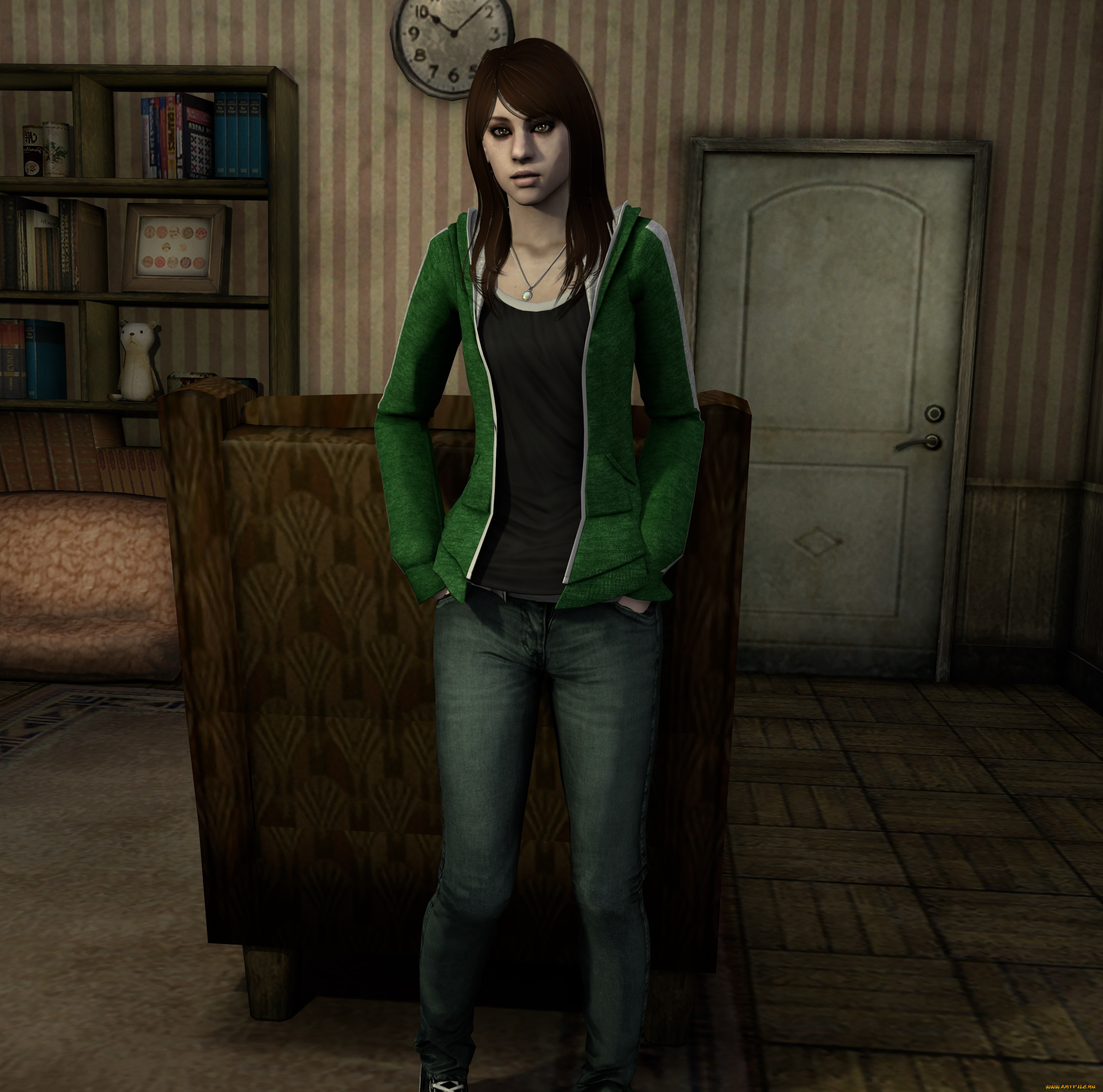 shattered, , reality, 3д, графика, фантазия, , fantasy, взгляд, девушка