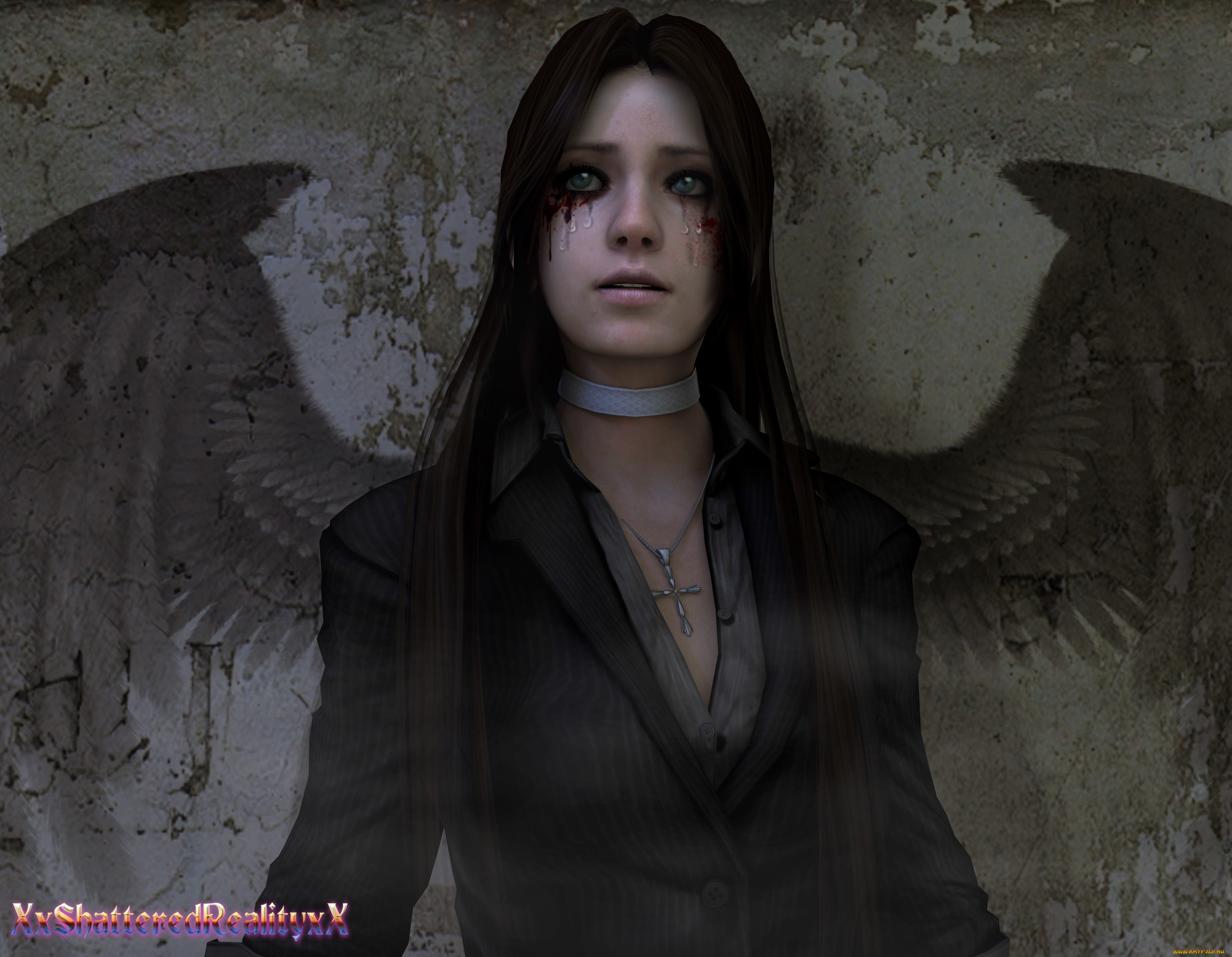 shattered, , reality, 3д, графика, фантазия, , fantasy, ангнл