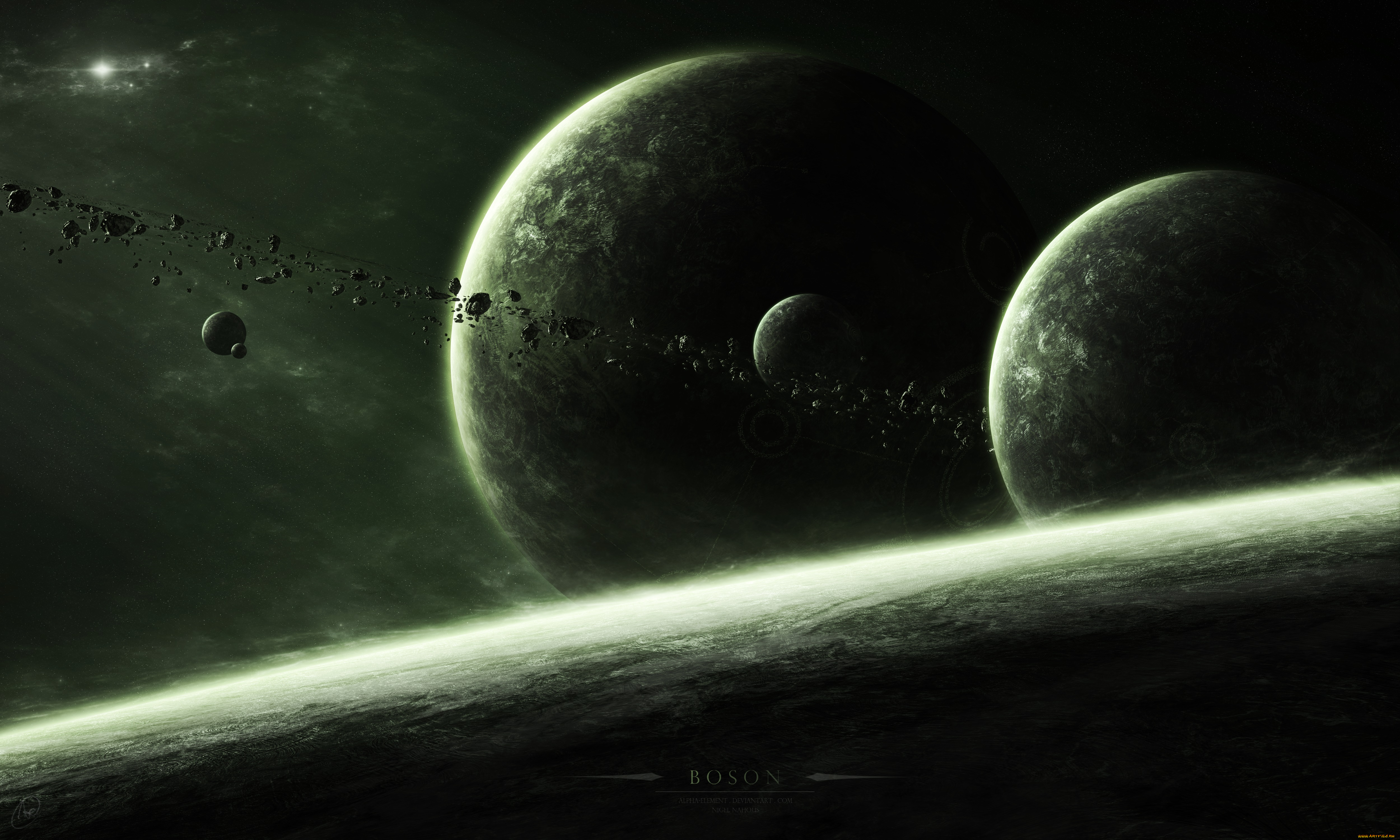 космос, арт, планеты