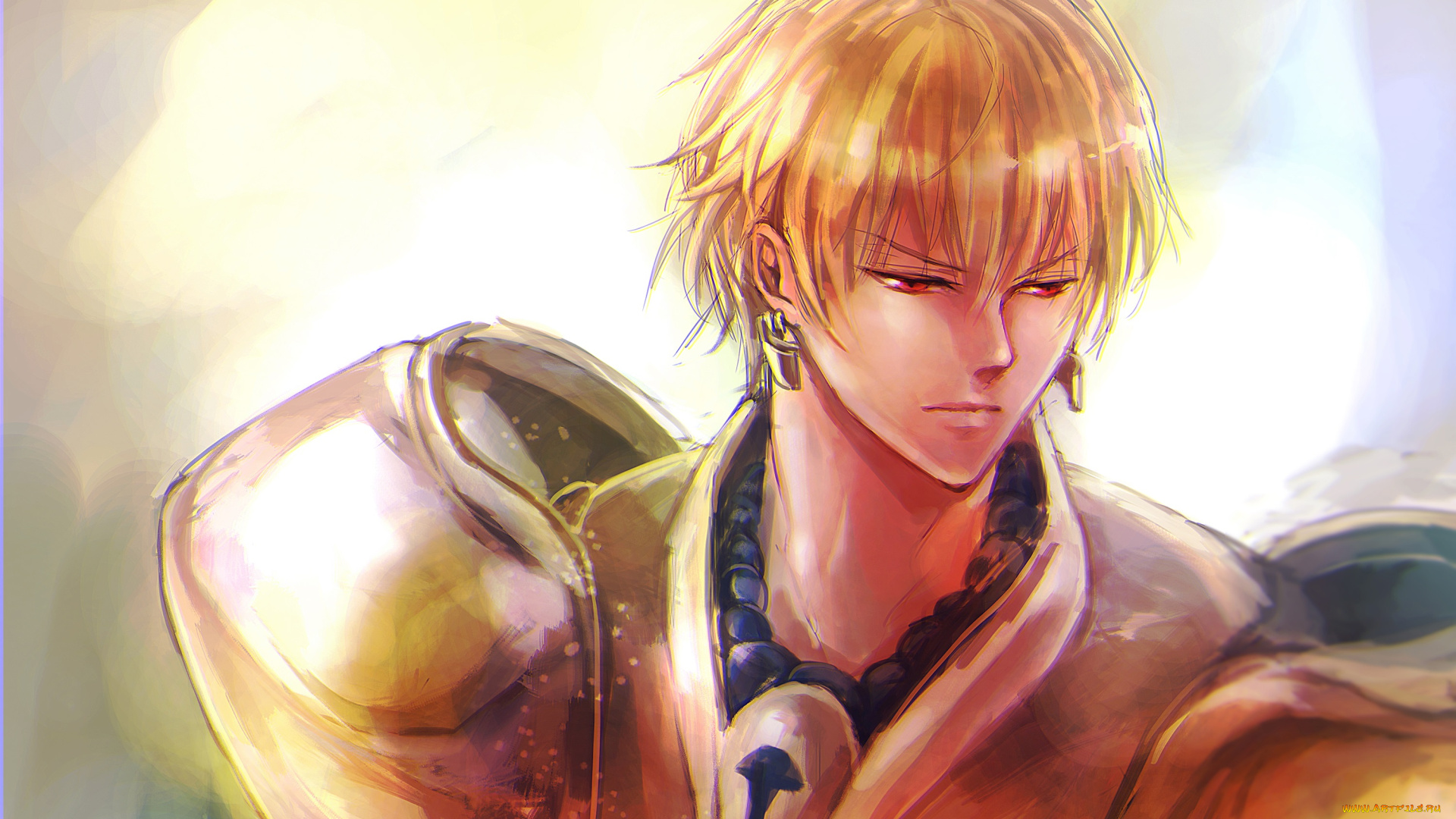 аниме, fate, zero, гильгамеш, мужчина, арт