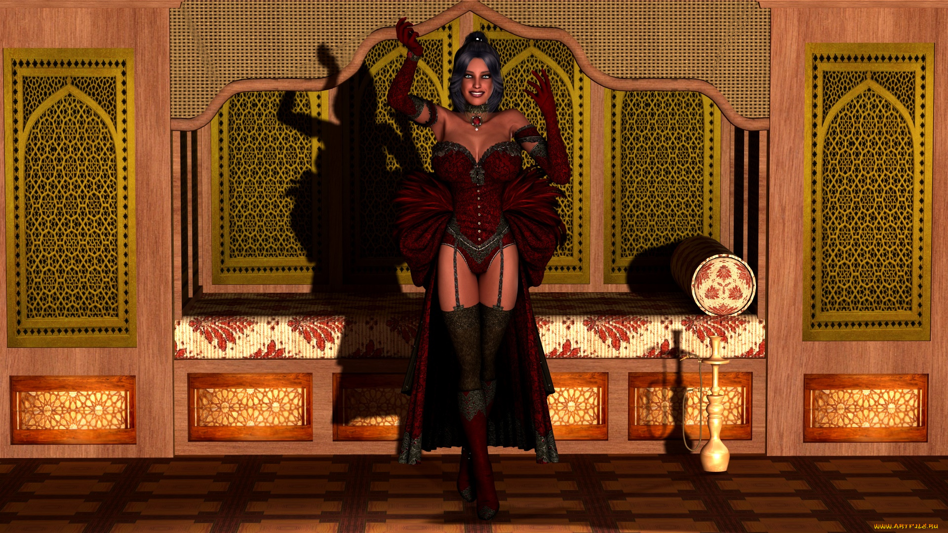 видео, игры, dark, heresy, девушка, фон, взгляд