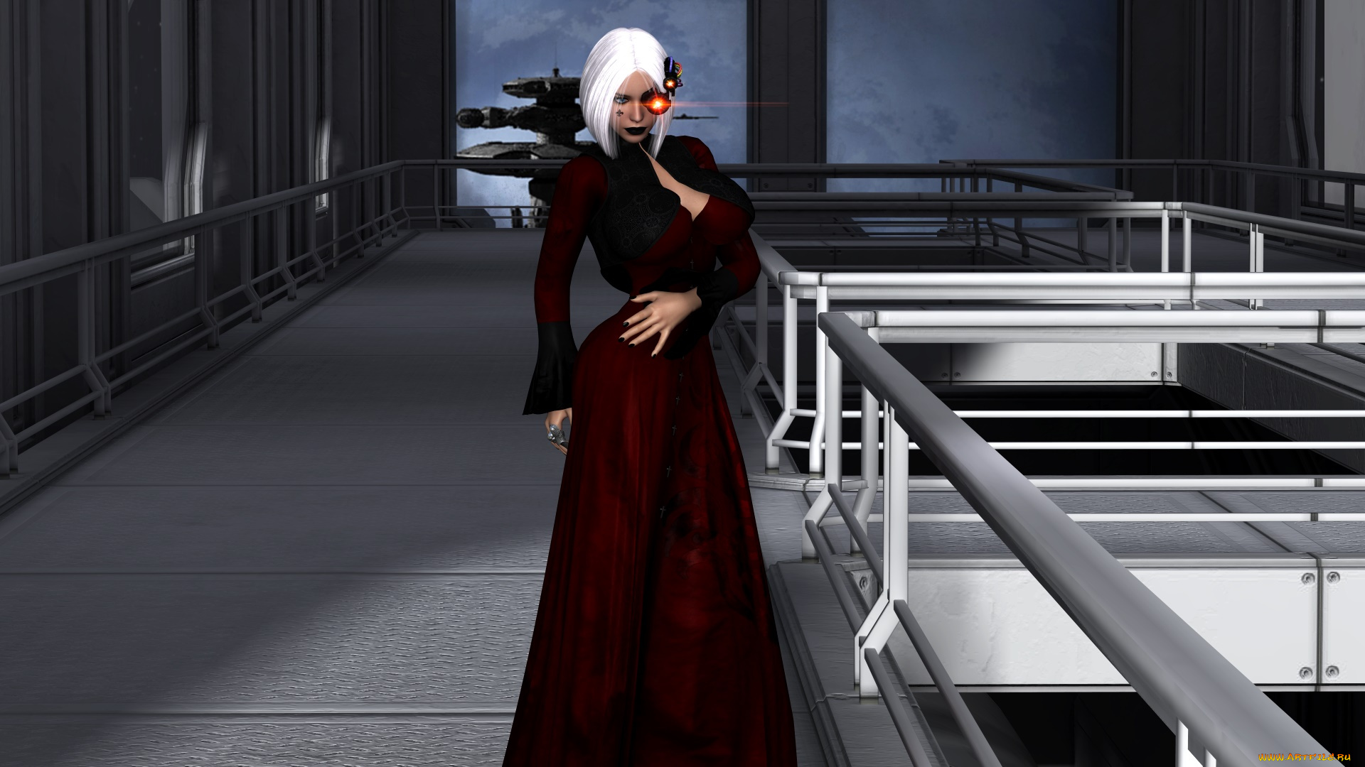 видео, игры, dark, heresy, фон, взгляд, девушка