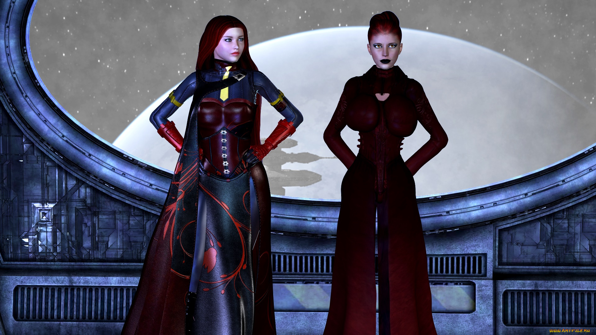 видео, игры, dark, heresy, фон, взгляд, девушки