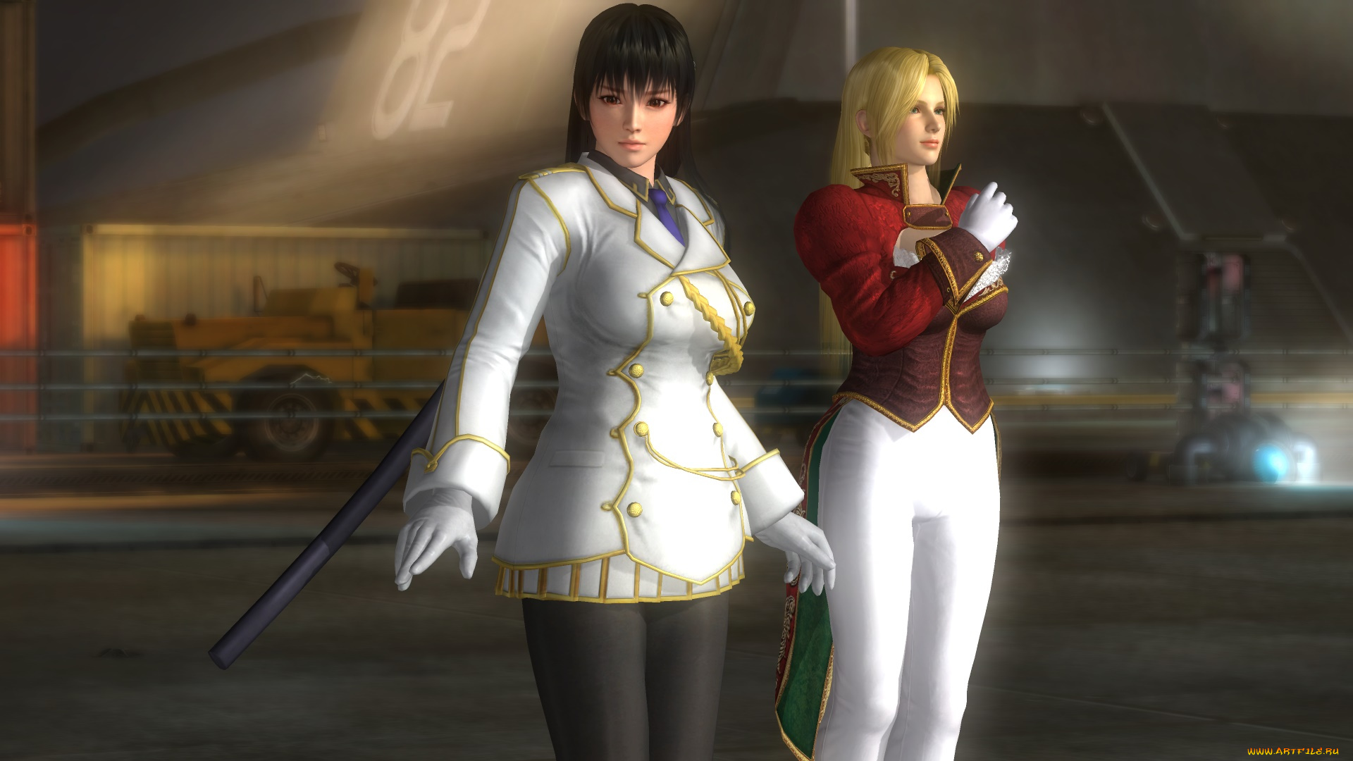 видео, игры, dead, or, alive, 5, фон, взгляд, девушки, оружие