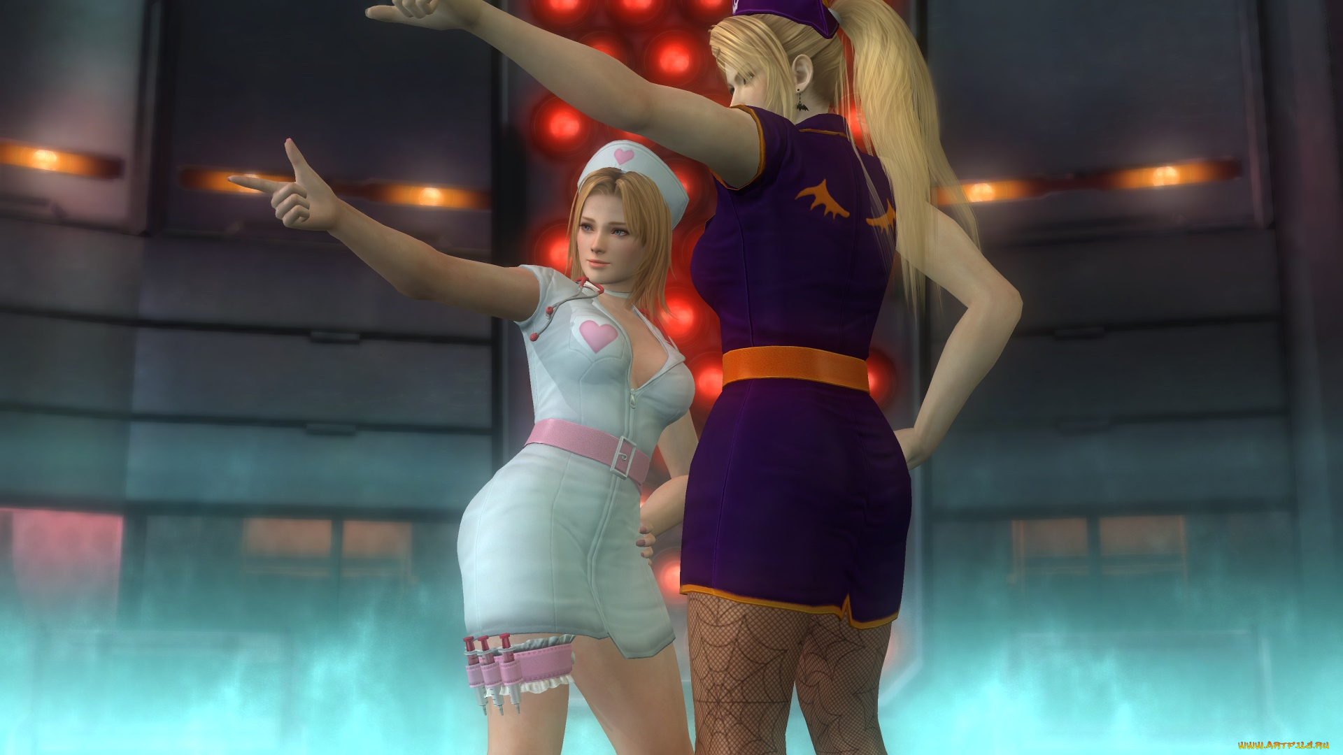 видео, игры, dead, or, alive, 5, взгляд, девушки, фон