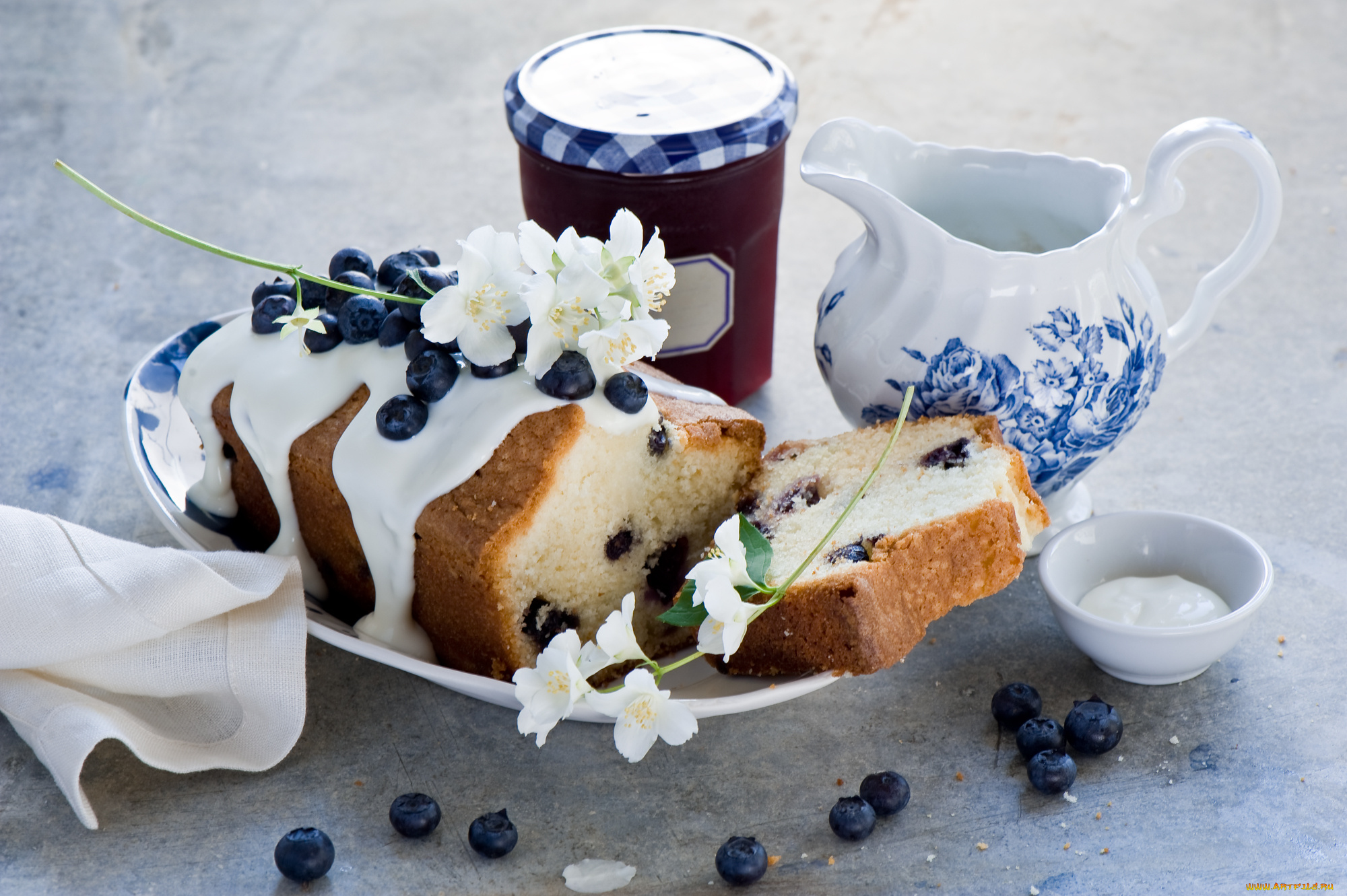 еда, пирожные, , кексы, , печенье, кекс, ягоды, черника, ромашка