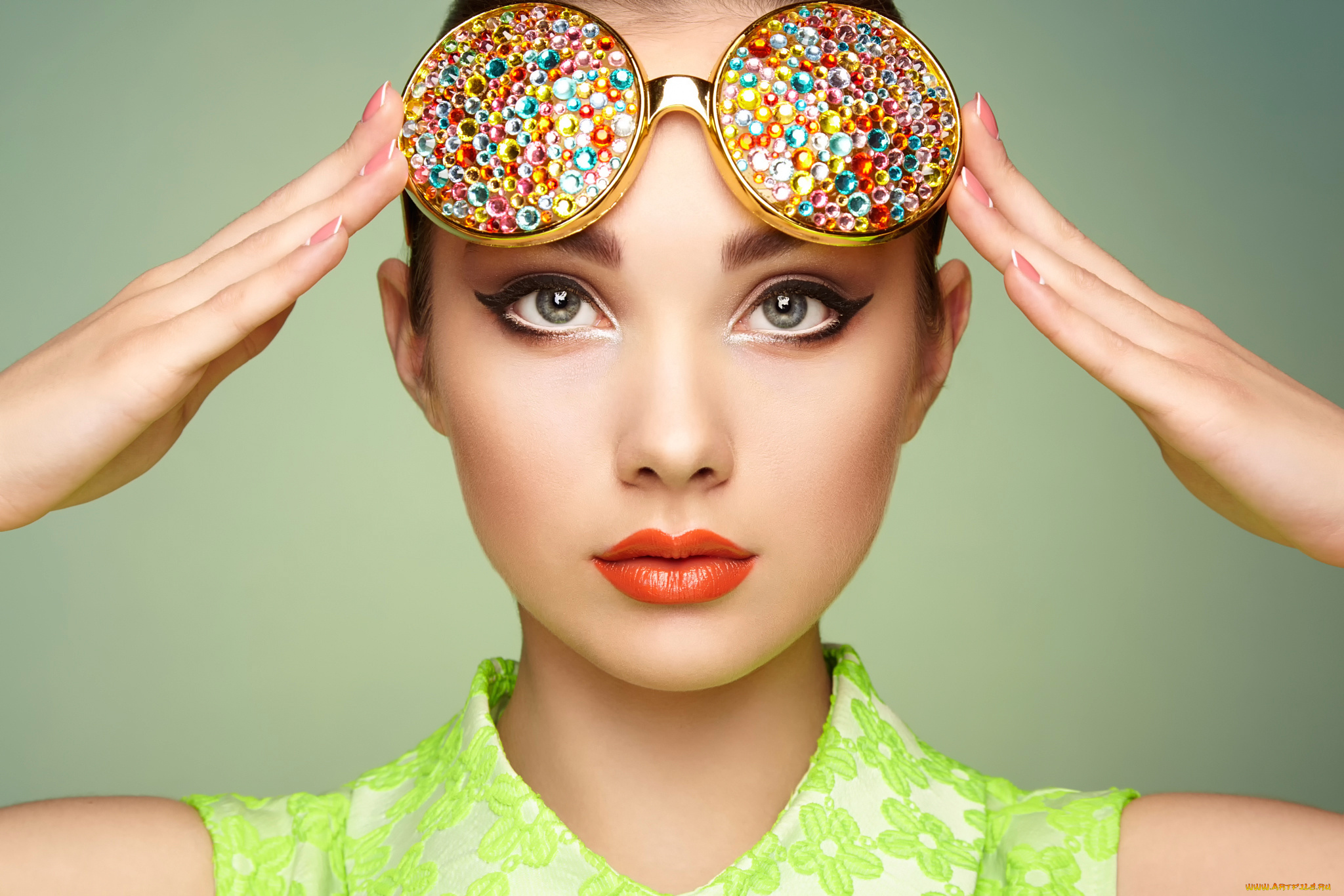 девушки, -unsort, , лица, , портреты, очки, портрет, young, woman, oleg, gekman, макияж, portrait, of, beautiful