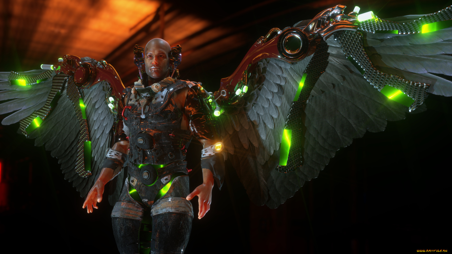 3д, графика, существа, , creatures, мужчина, взгляд, фон, демон