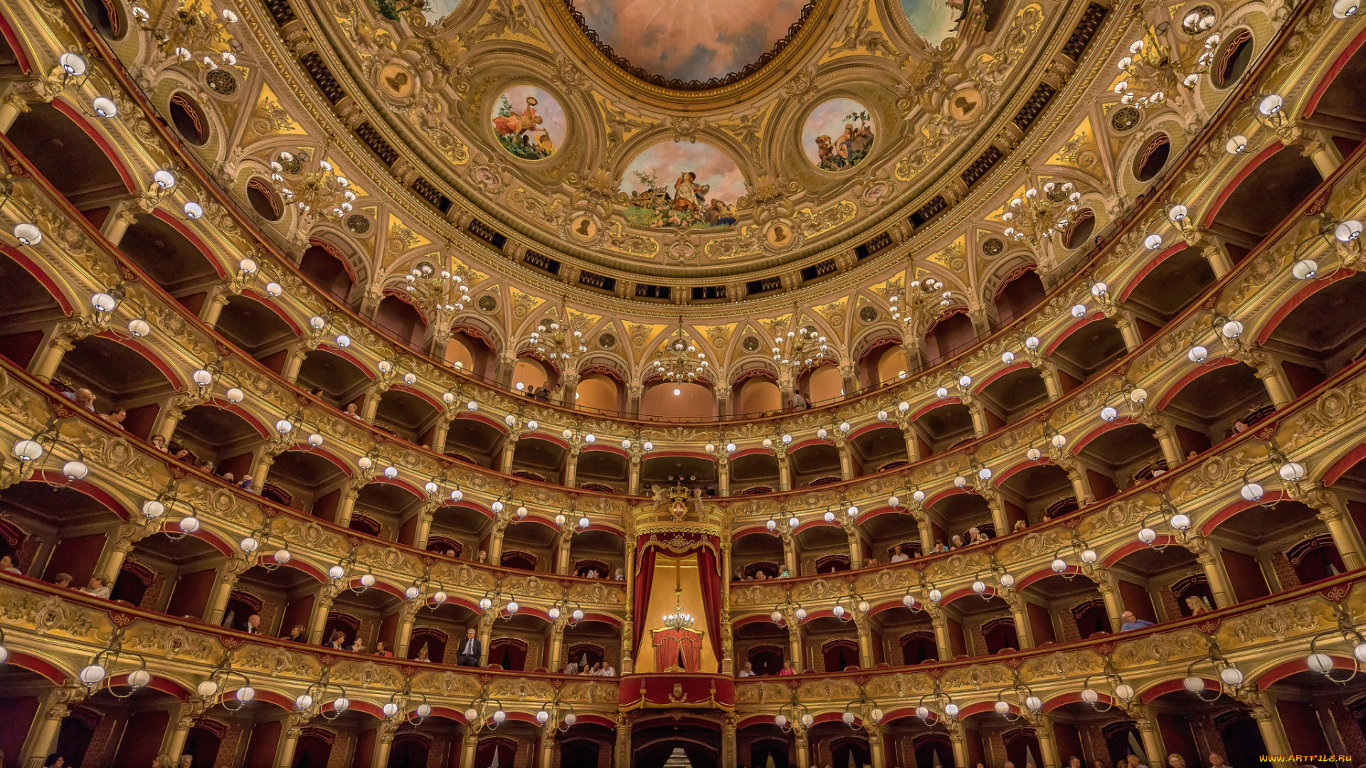 интерьер, театральные, , концертные, и, кинозалы, италия, сицилия, театр, массимо, беллини, катания, опера
