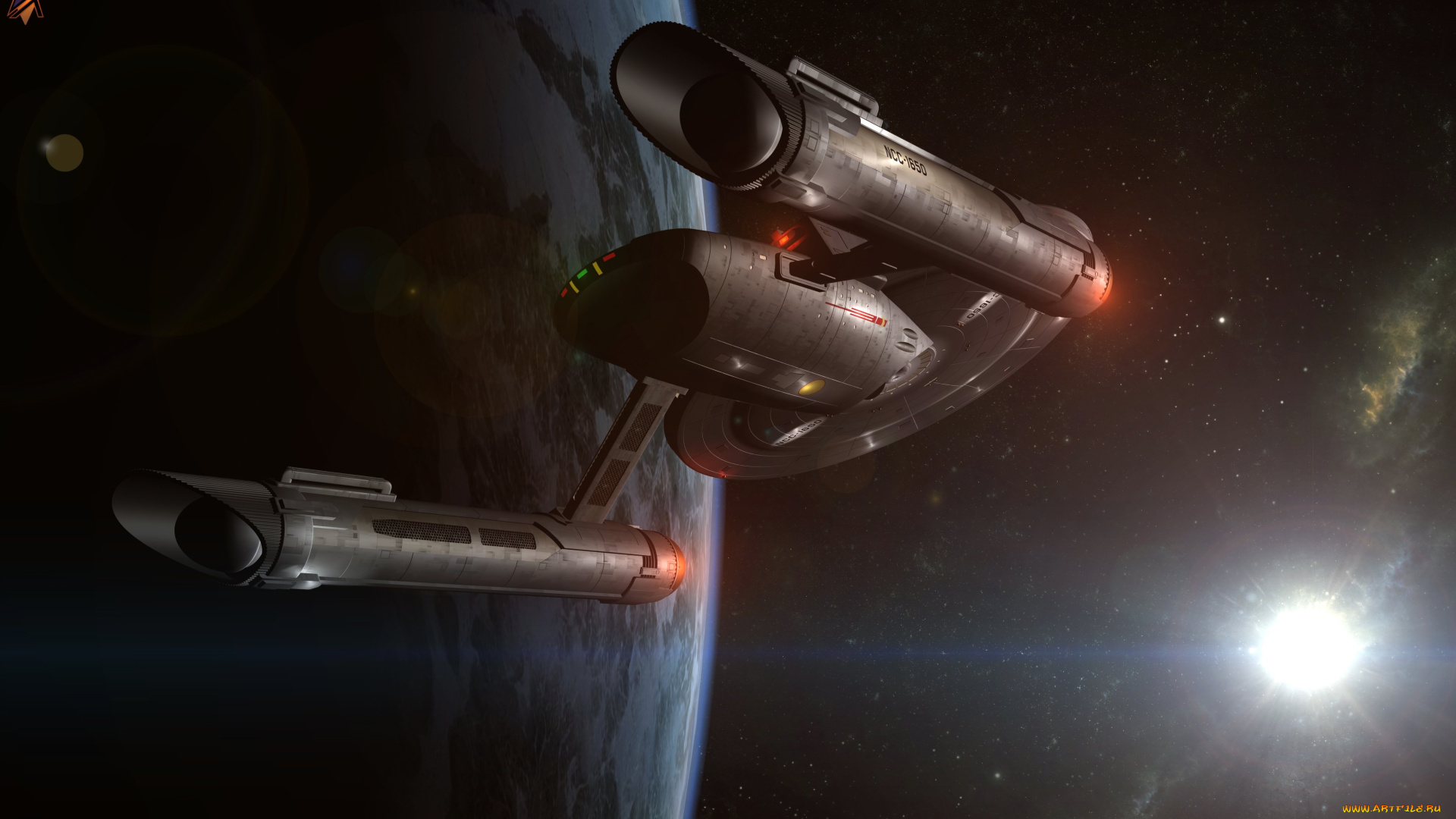 космос, арт, космический, корабль, полет, вселенная, планета