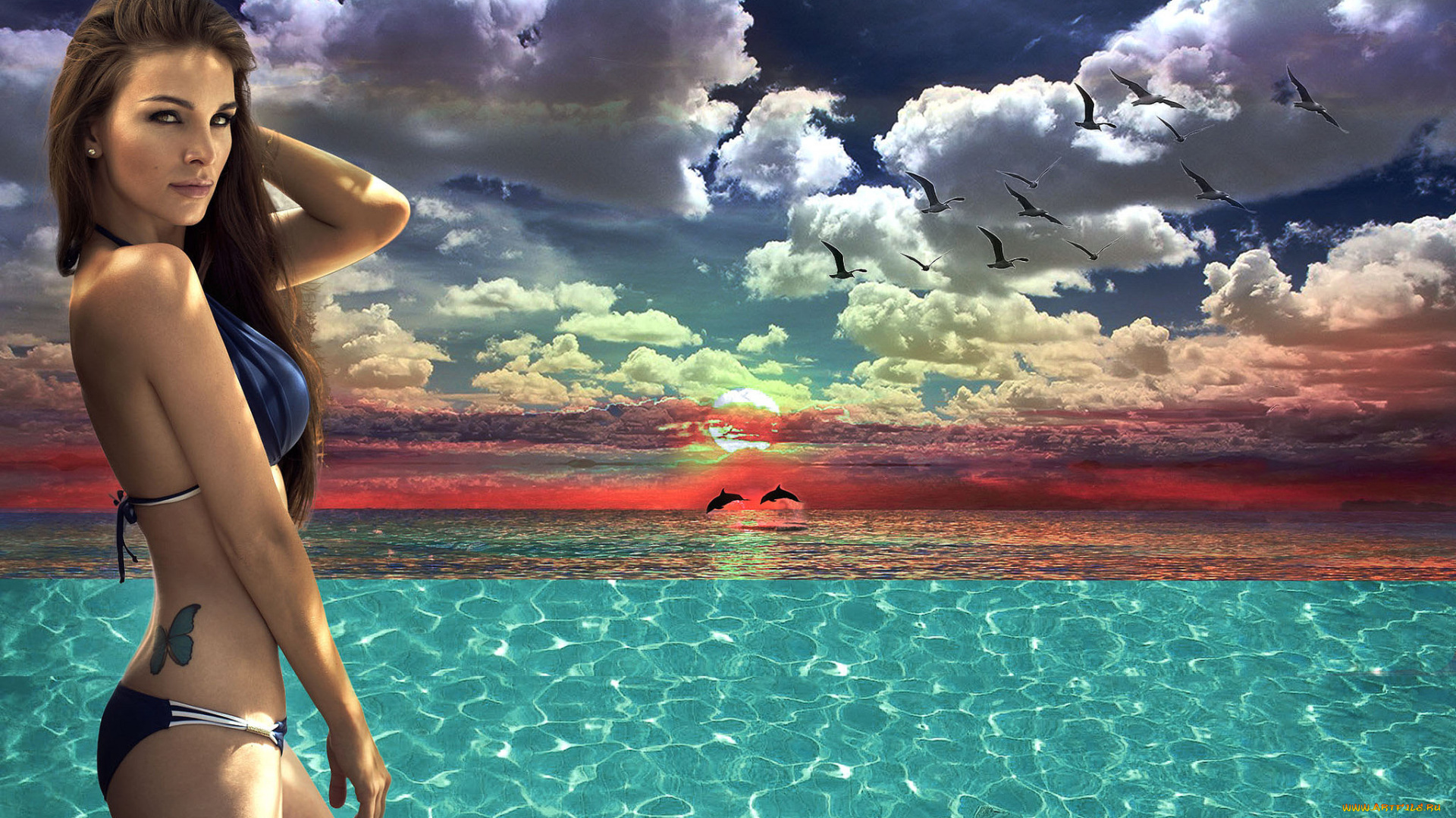 разное, компьютерный, дизайн, лицо, взгляд