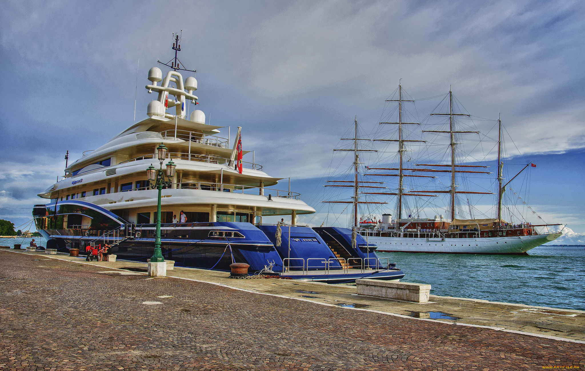 корабли, разные, вместе, причал