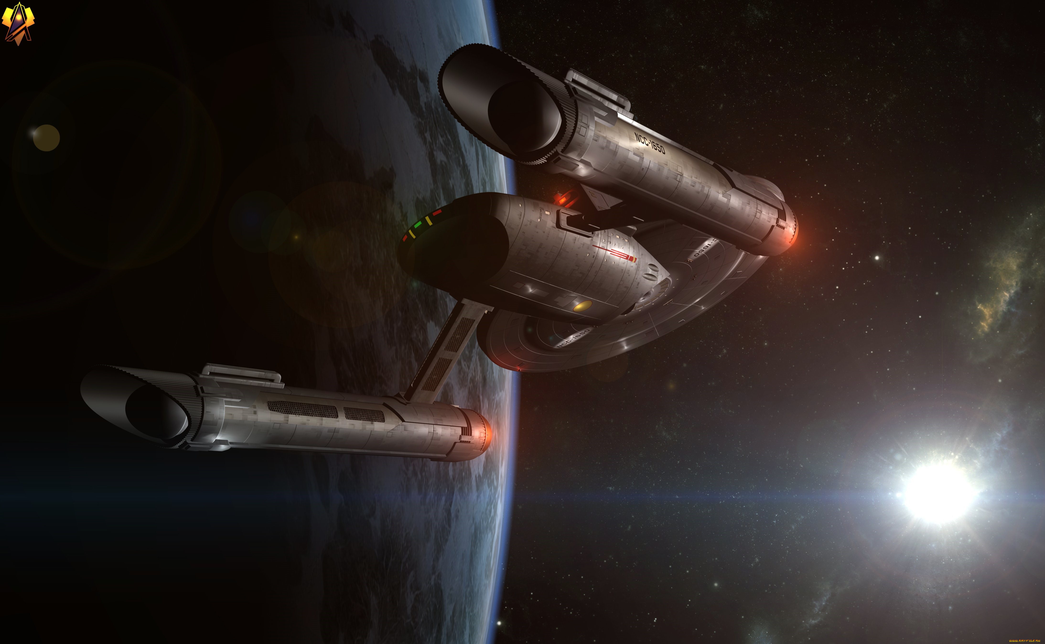 космос, арт, космический, корабль, полет, вселенная, планета