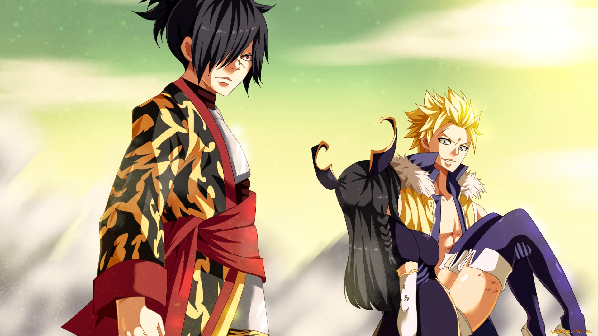 аниме, fairy, tail, хвост, феи