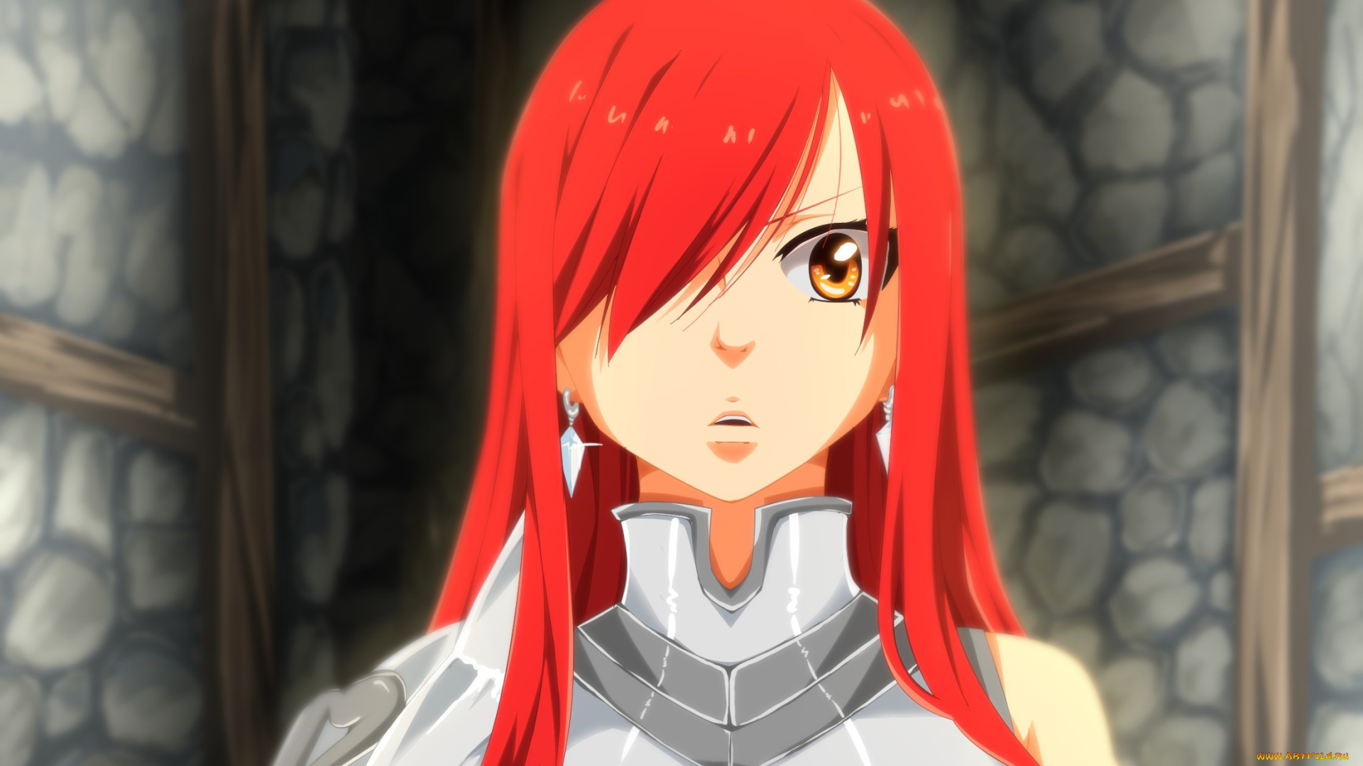 аниме, fairy, tail, titania