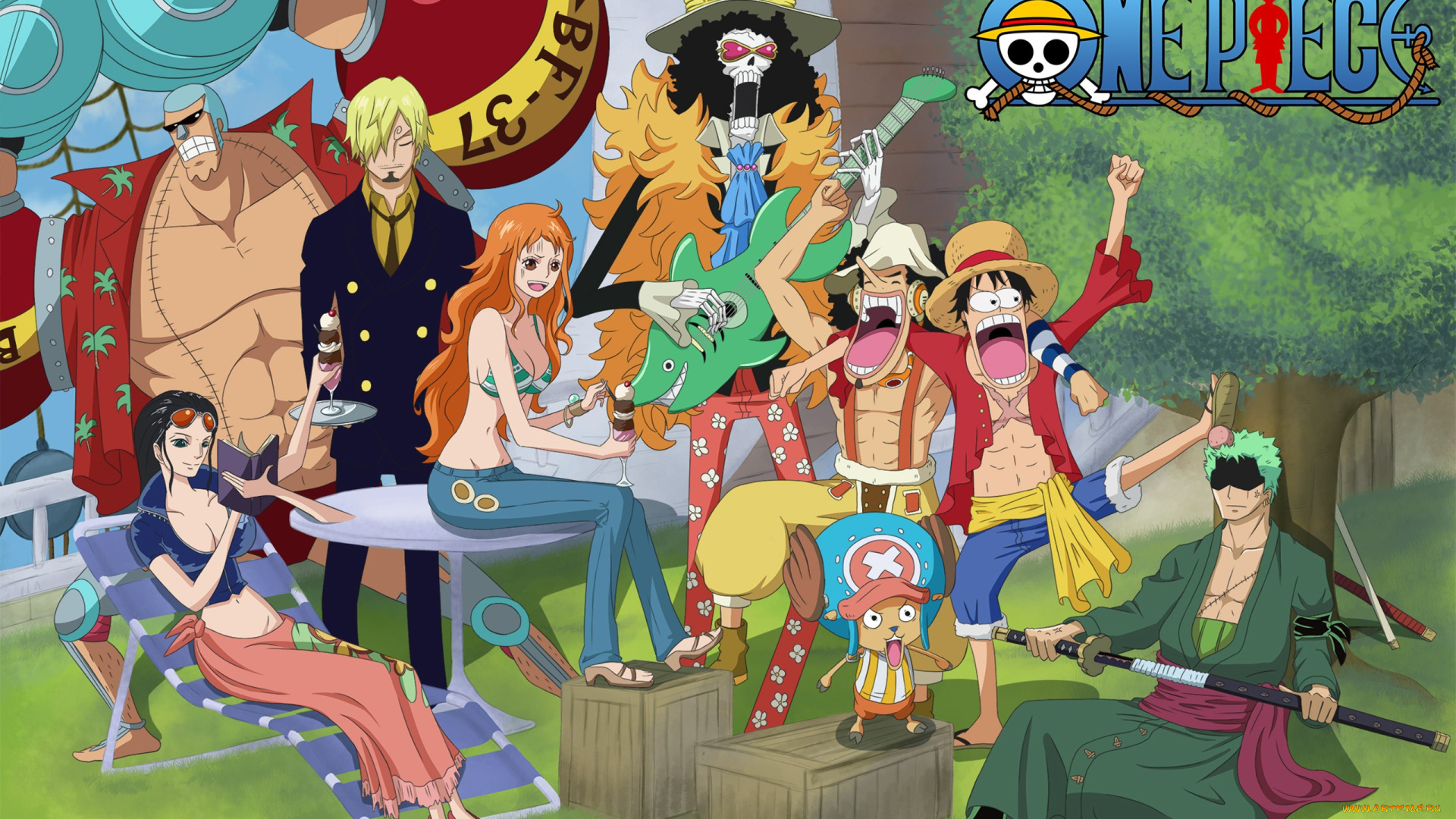 аниме, one, piece, one, piece, chopper