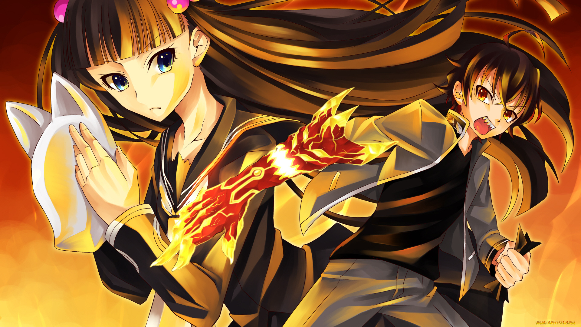 аниме, sousei, no, onmyouji, две, звезды, онмёджи