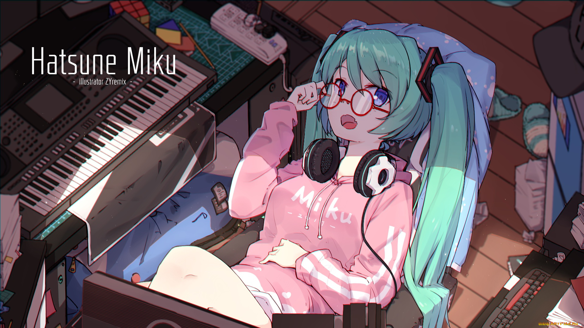 аниме, vocaloid, hatsune, miku