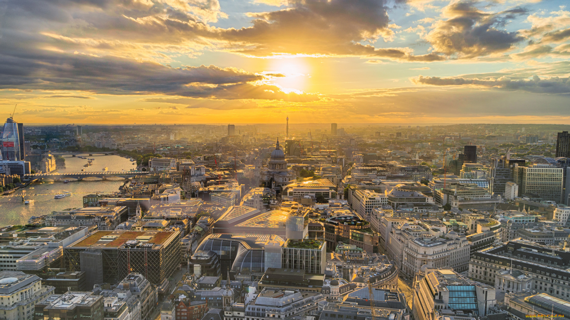 города, -, панорамы, простор