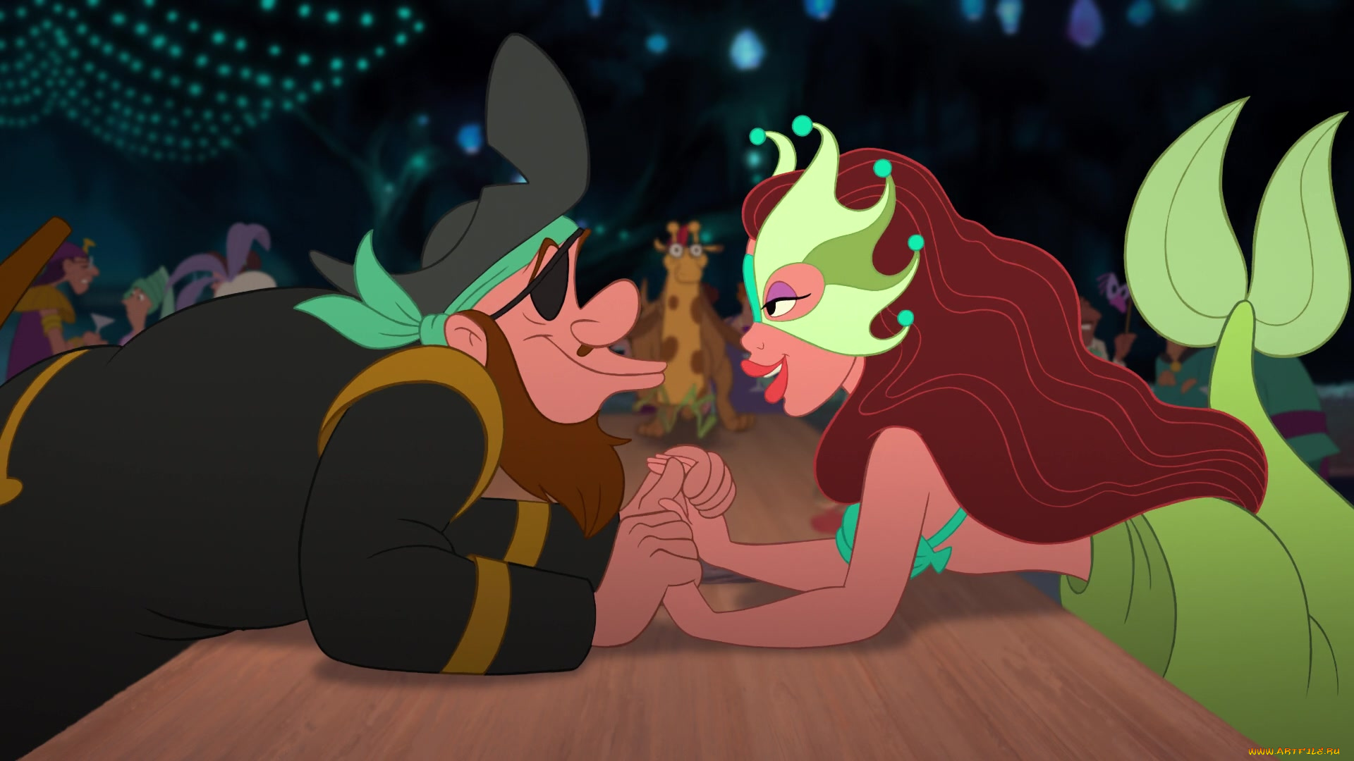 мультфильмы, the, princess, and, the, frog, мужчина, русалка, пират, костюм, карнавал, женщина