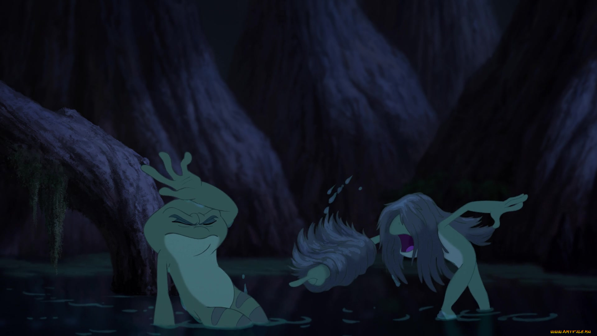 мультфильмы, the, princess, and, the, frog, водоросли, водоем, лягушка