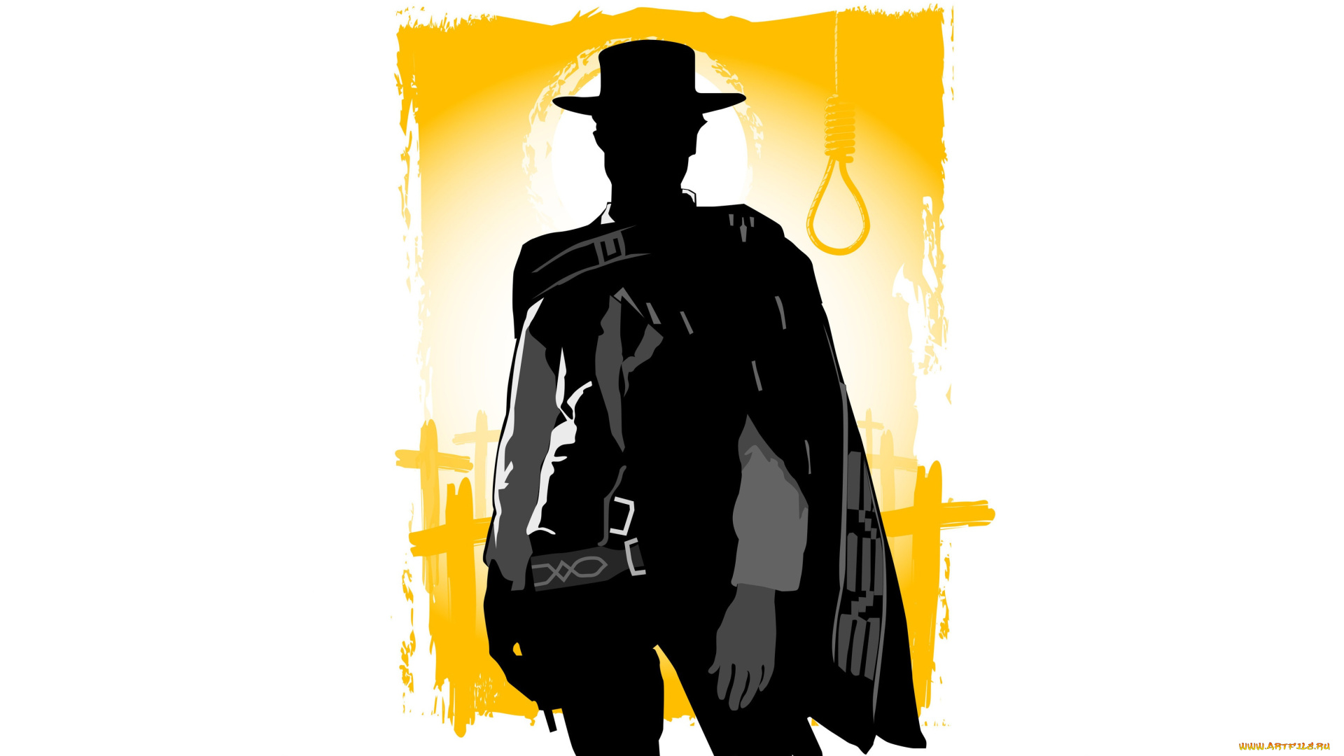 рисованное, минимализм, клинт, иствуд, классика, clint, eastwood