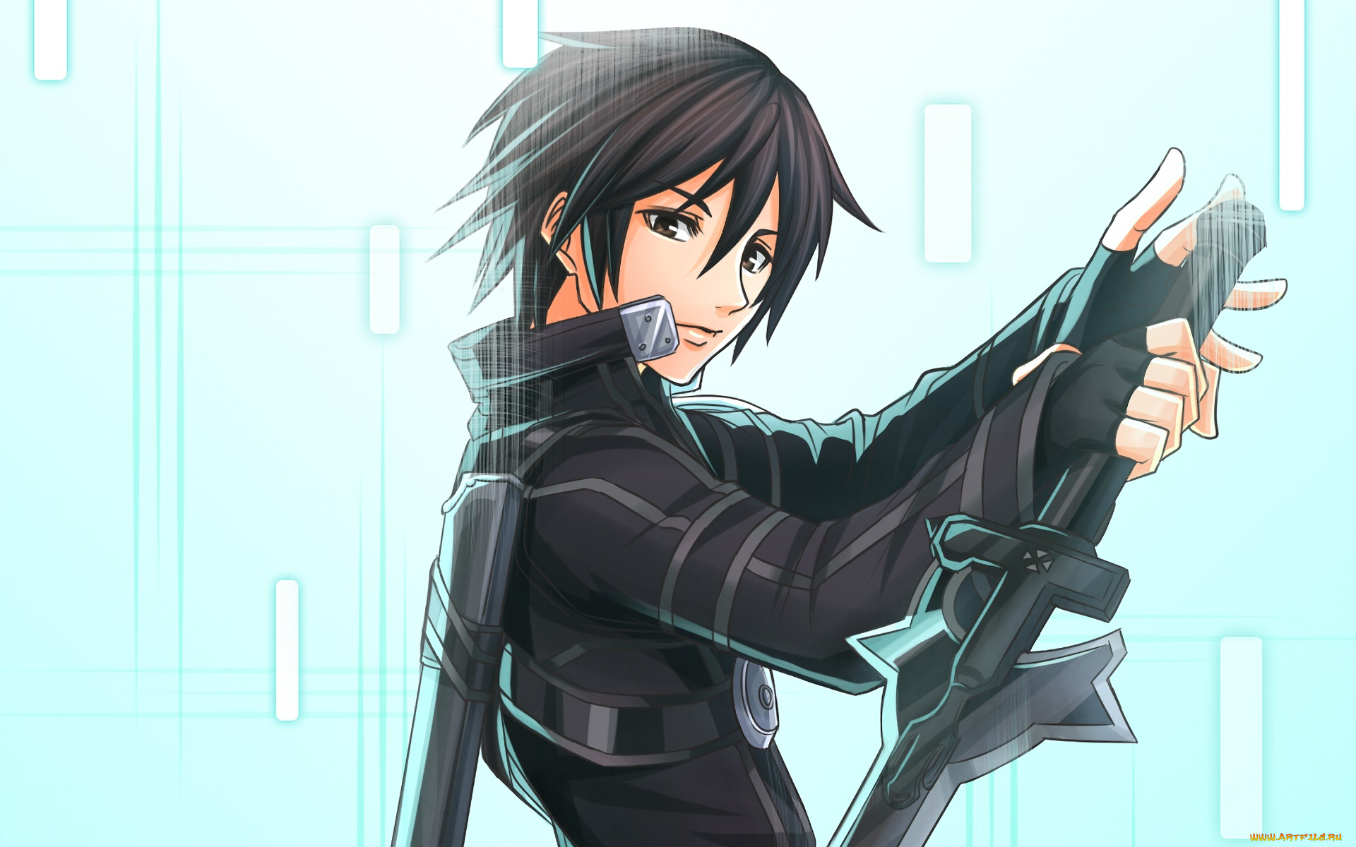 аниме, sword, art, online, фон, взгляд