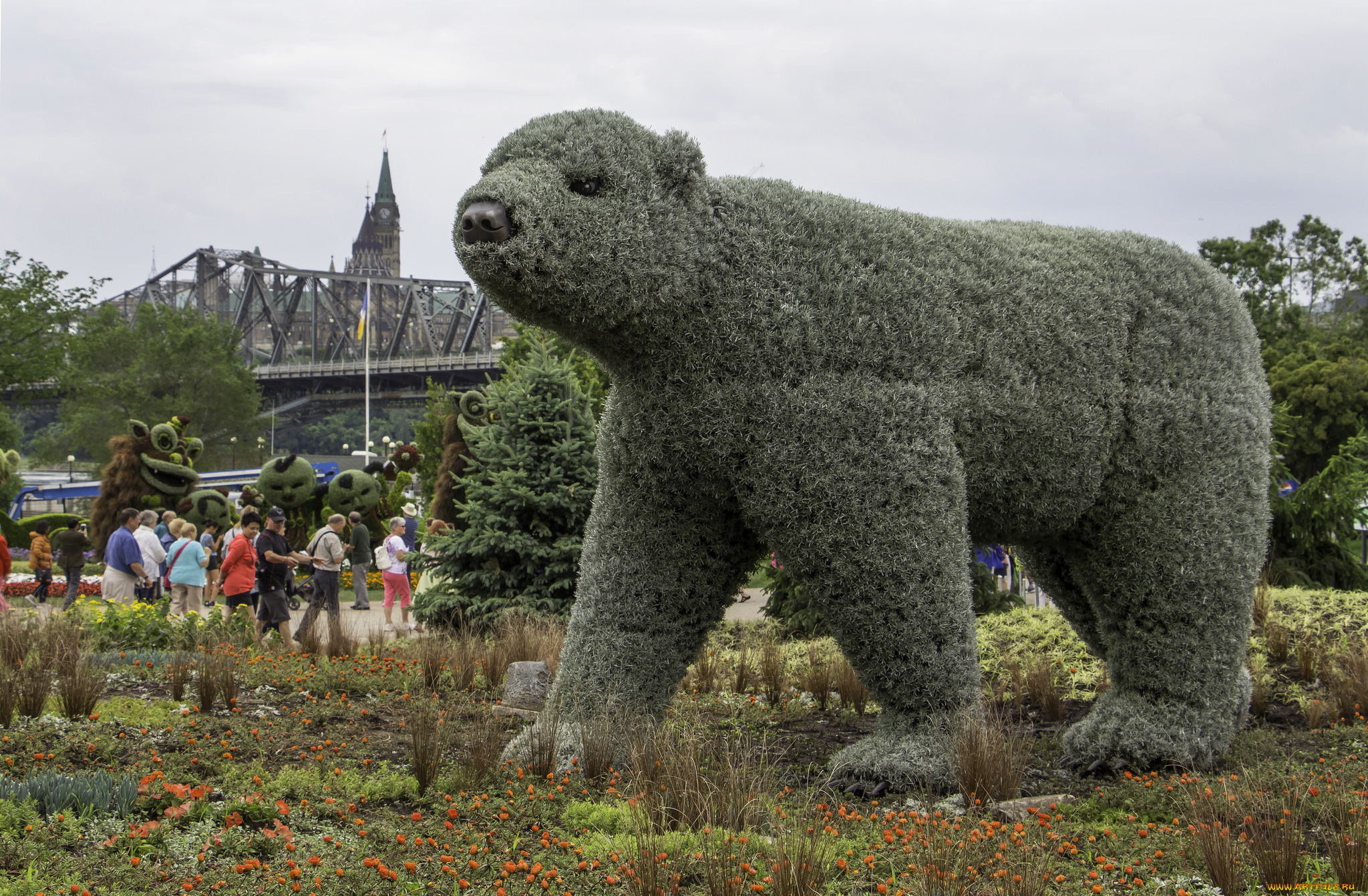 разное, садовые, и, парковые, скульптуры, парк, город, флора, скульптура