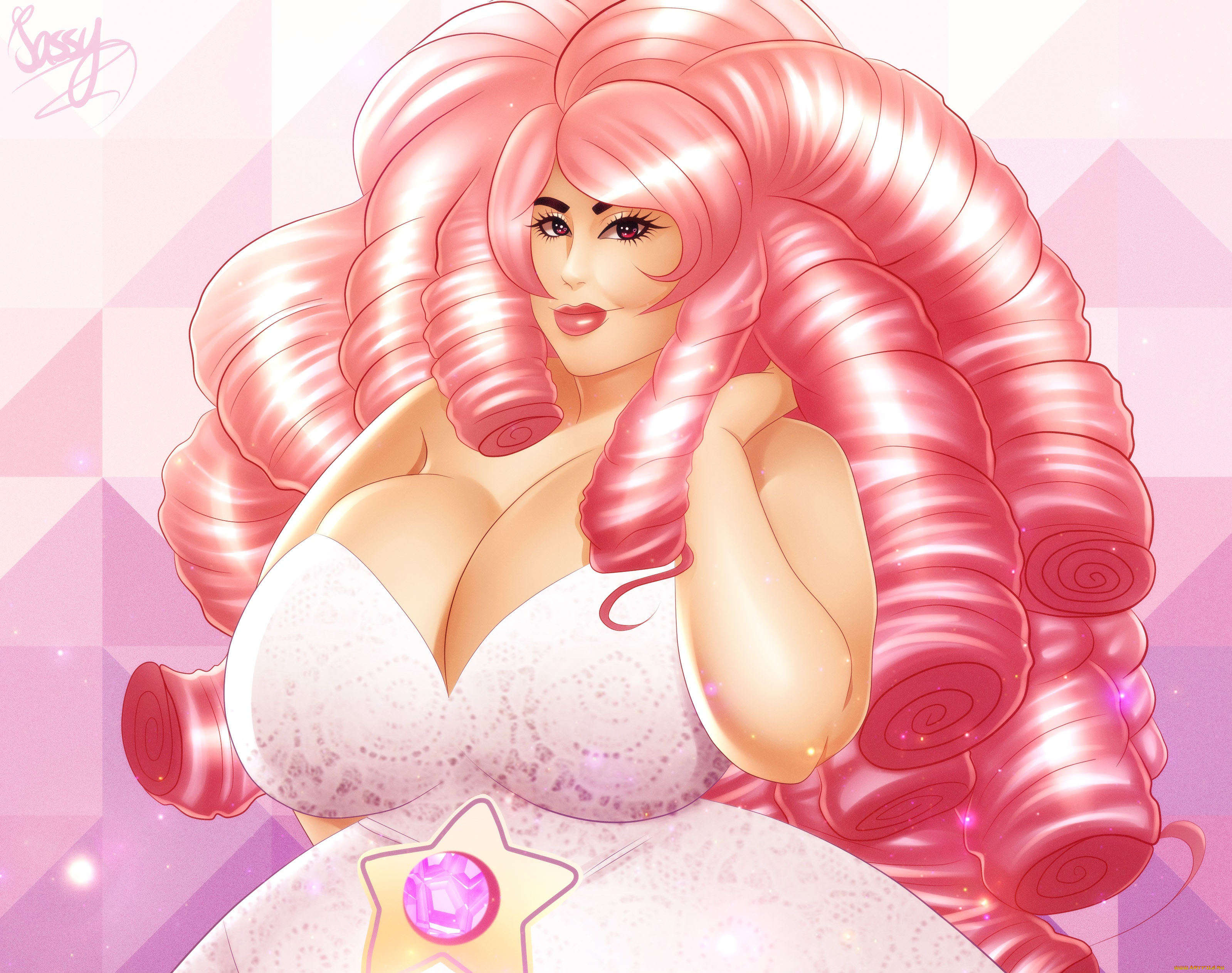 рисованное, люди, фон, взгляд, девушка