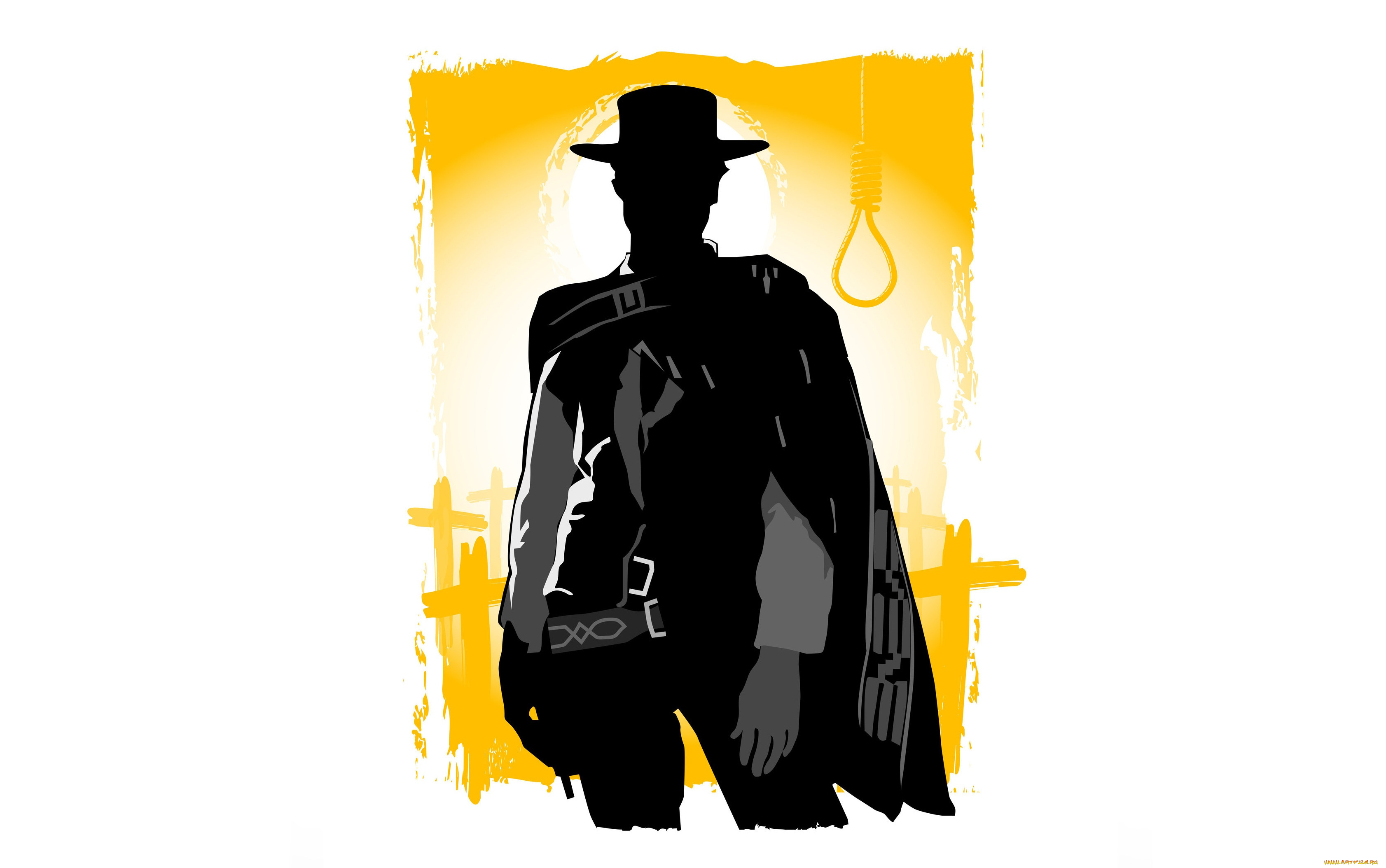 рисованное, минимализм, клинт, иствуд, классика, clint, eastwood